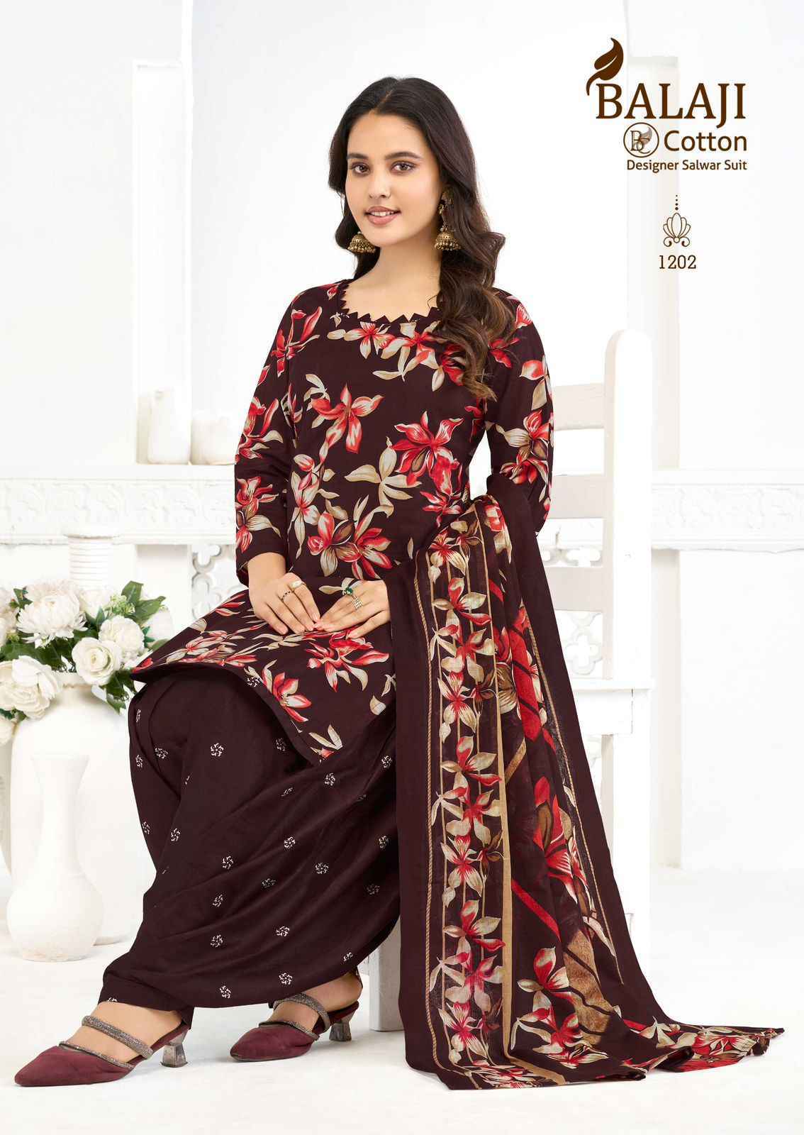 Balaji Sui Dhaga Vol-12 Readymade Cotton Dress (10 pcs Catalogue)