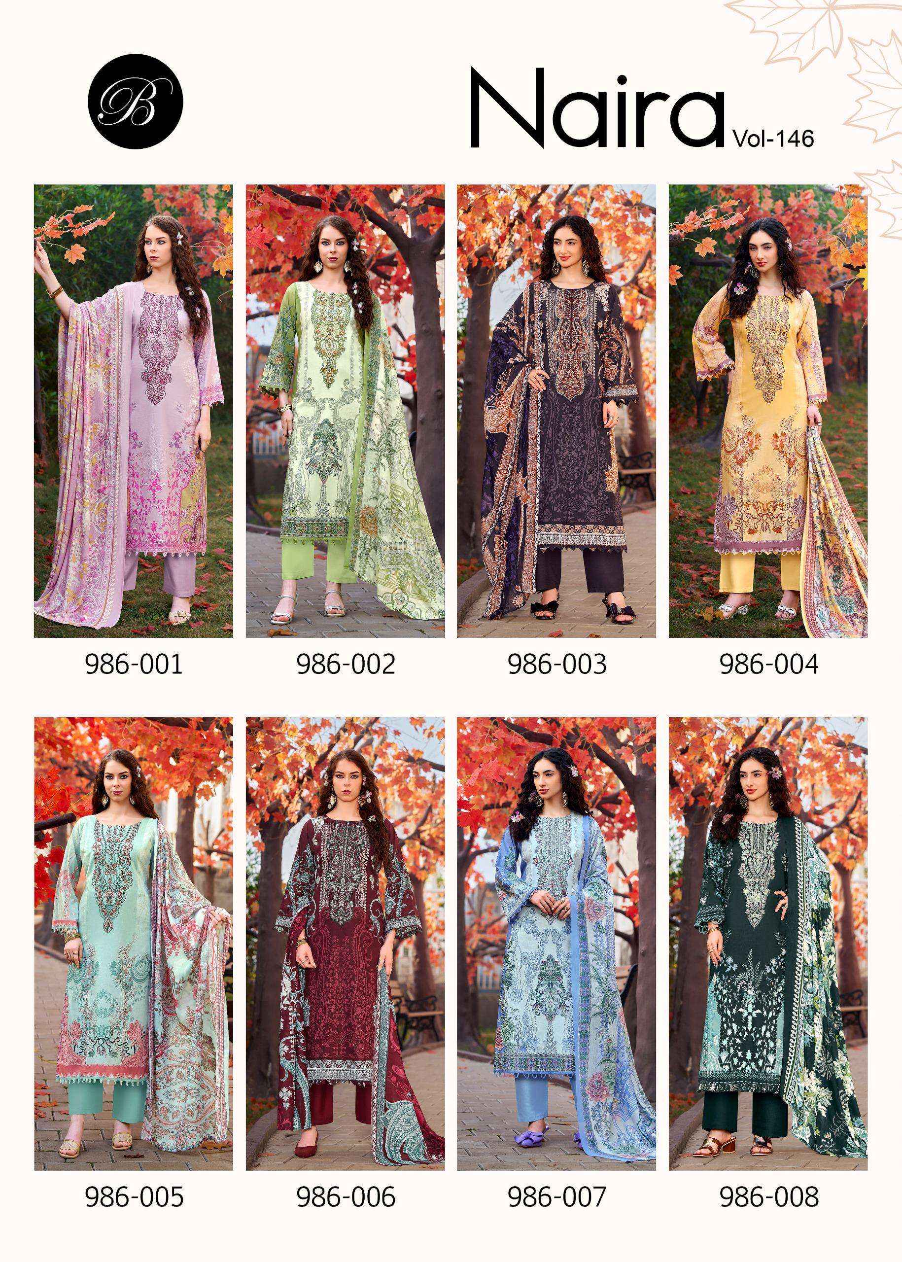 Belliza Naira Vol-146 Cotton Dress Material (8 pcs Cataloge)