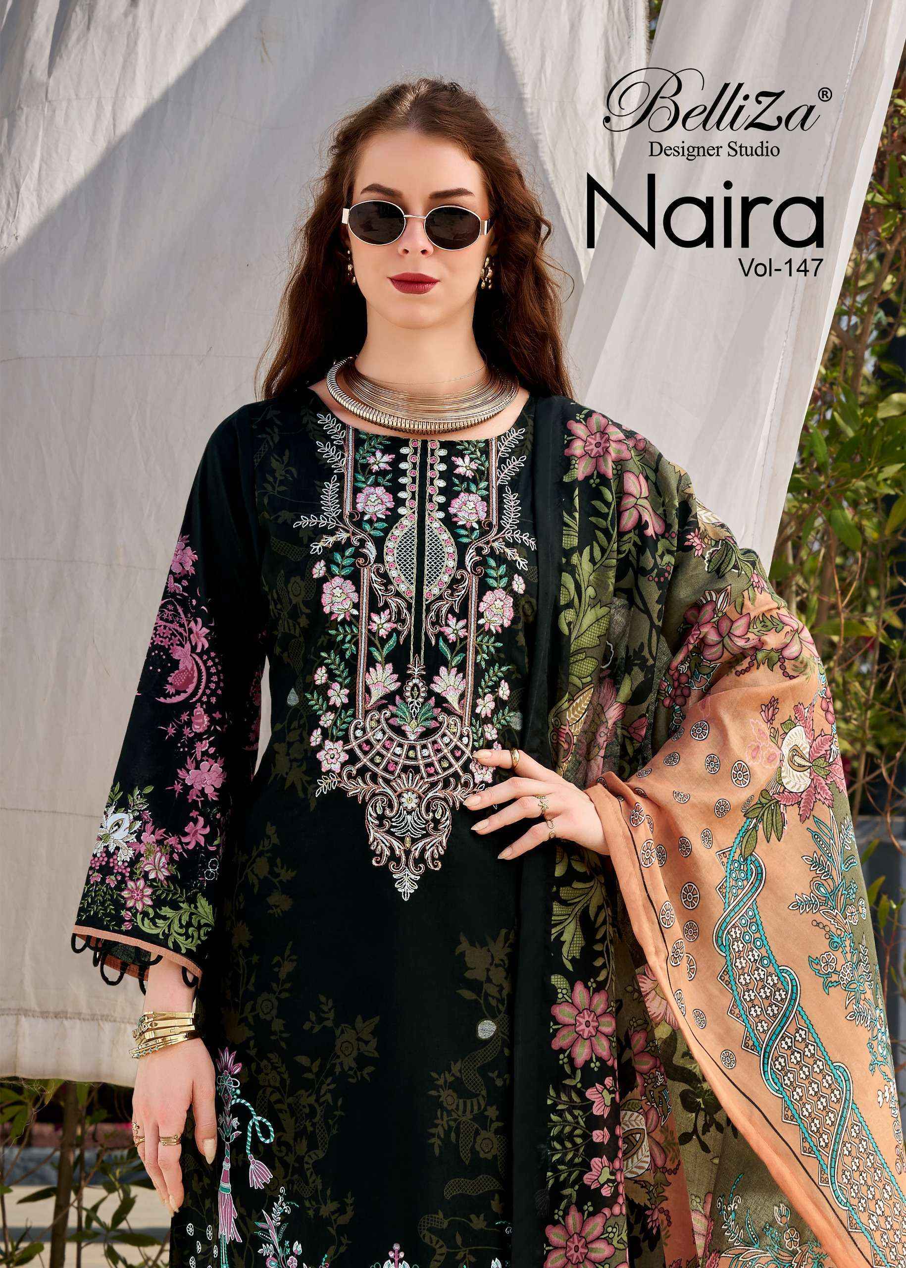 Belliza Naira Vol-147 Cotton Dress Material (8 pcs Cataloge)