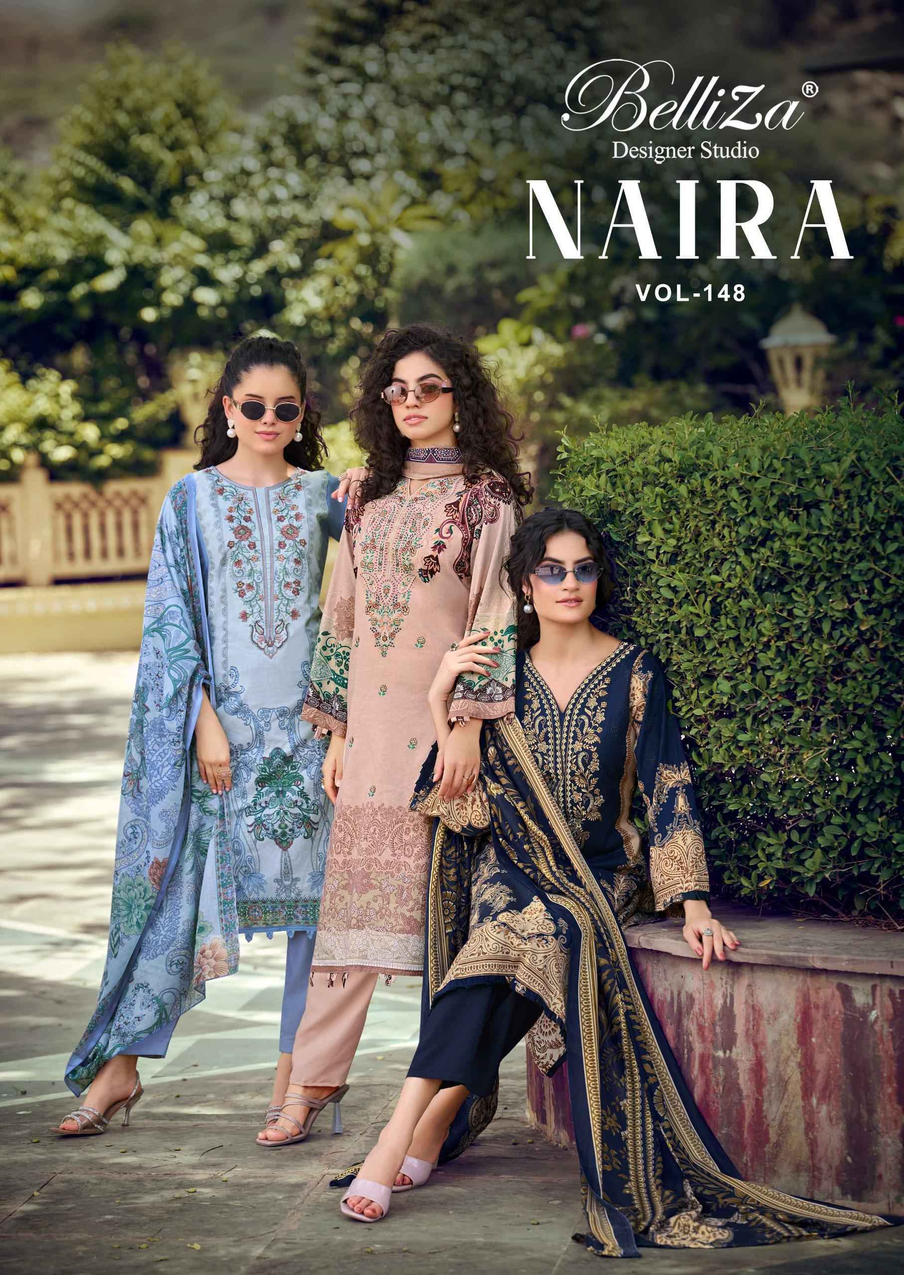 Belliza Naira Vol-148 Cotton Dress Material (8 pcs Cataloge)