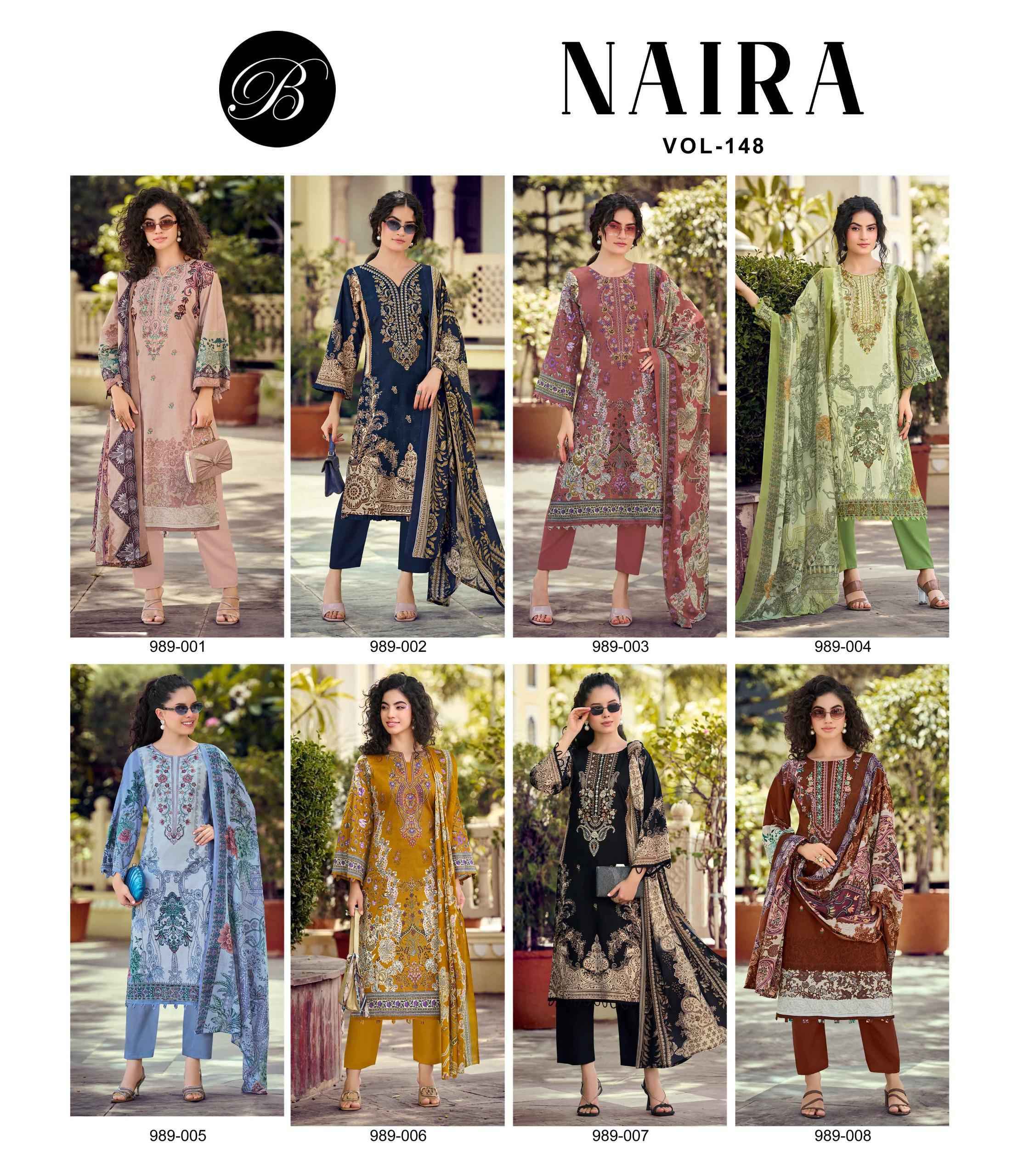 Belliza Naira Vol-148 Cotton Dress Material (8 pcs Cataloge)