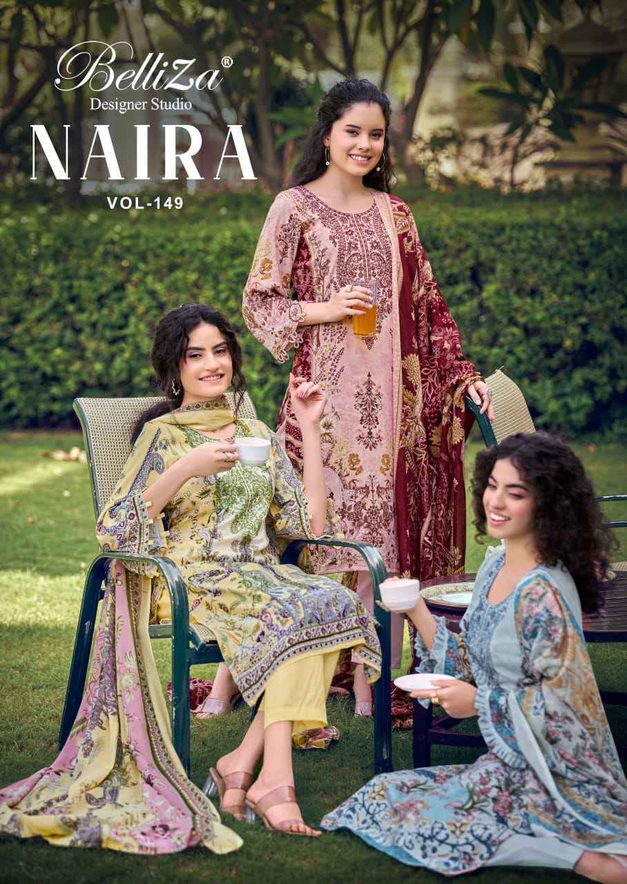 Belliza Naira Vol -149 Cotton Dress Material (8 pcs Cataloge)