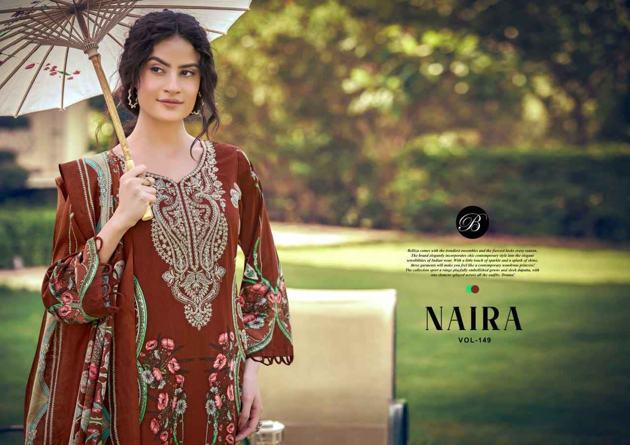 Belliza Naira Vol -149 Cotton Dress Material (8 pcs Cataloge)