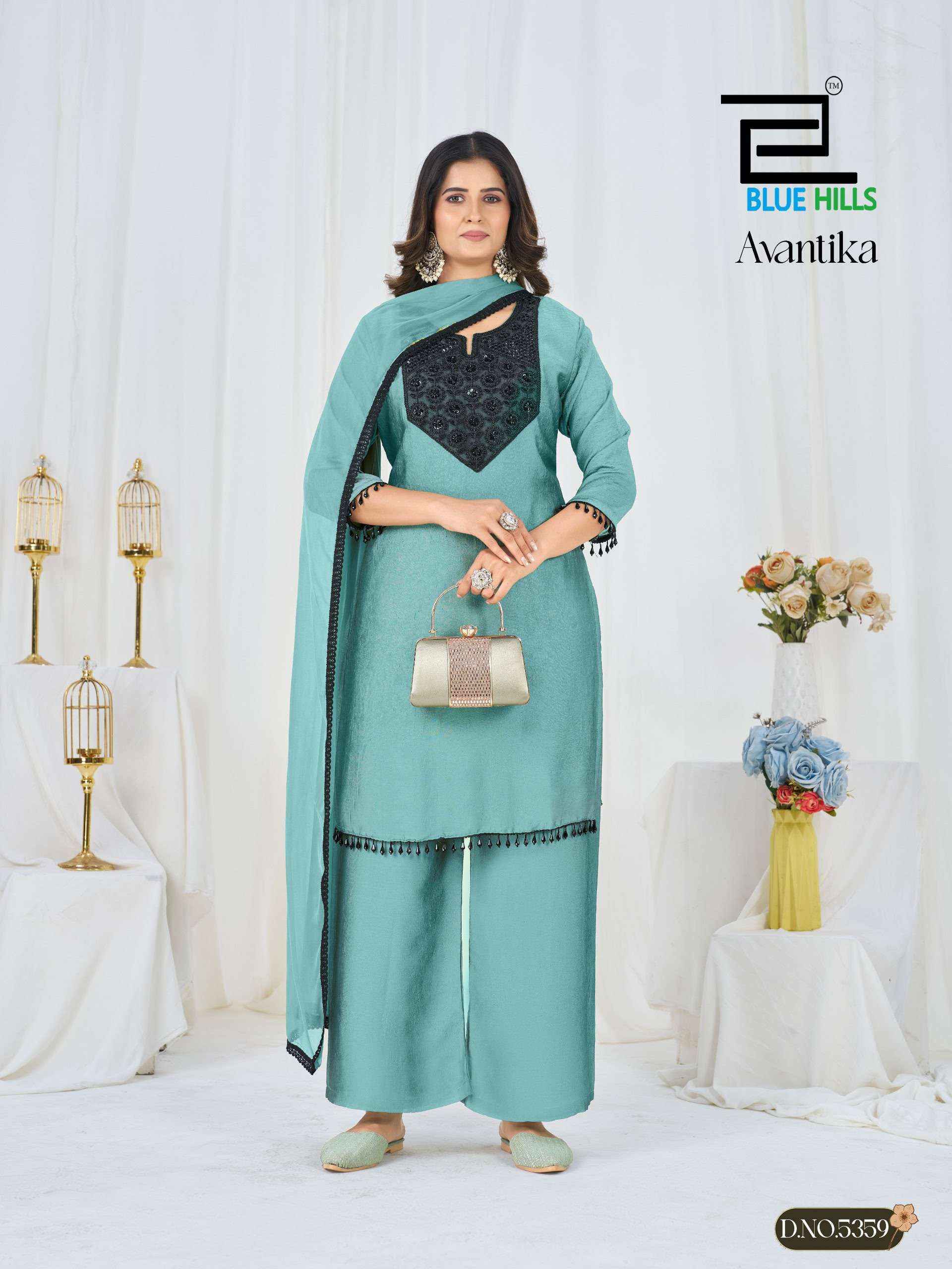 Blue Hills Avantika Rangoli Crush Readymade Suit (4 pcs Catalogue)
