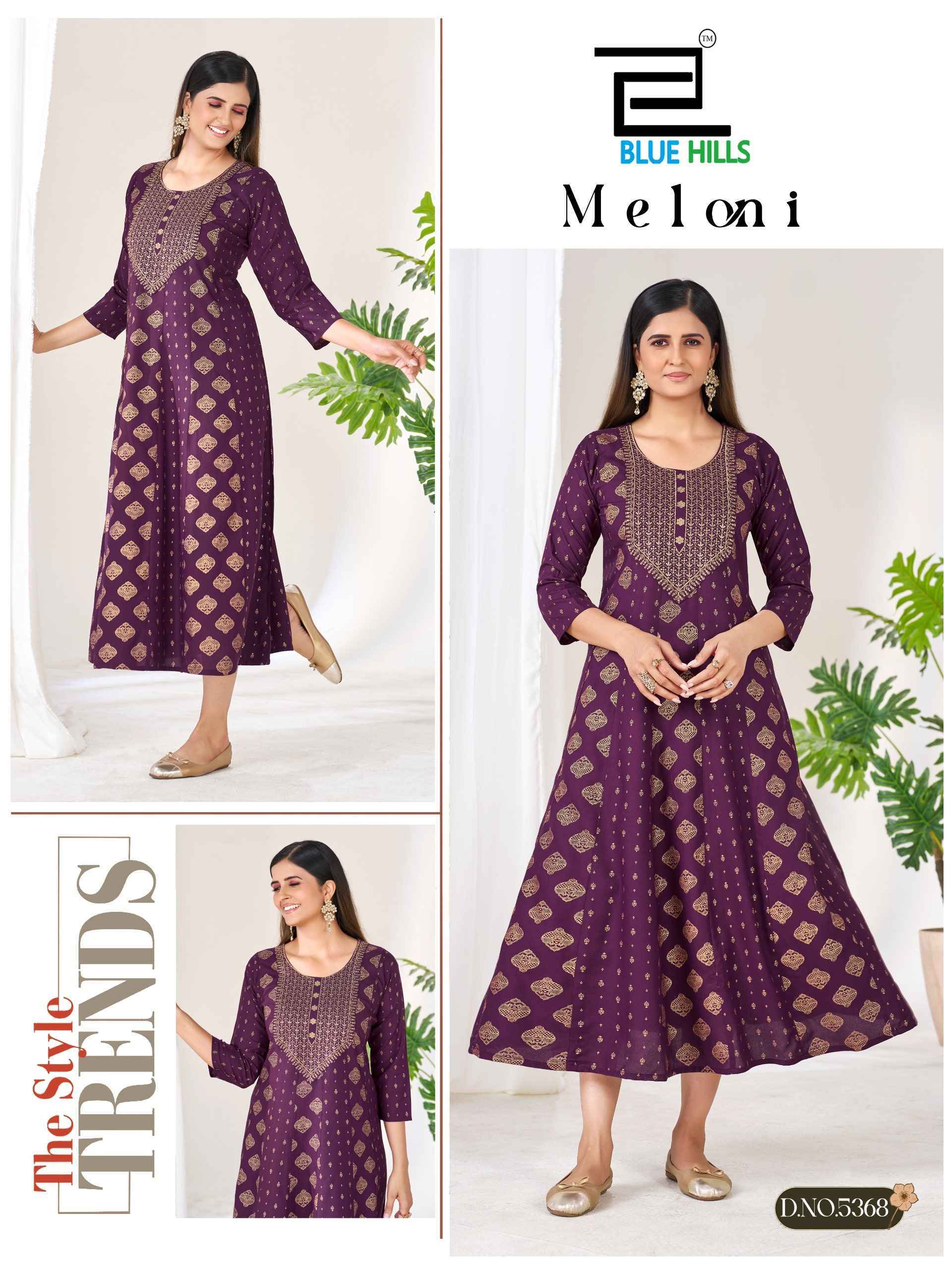 Blue Hills Meloni Rayon Anarkali Gown (6 pcs Catalogue)