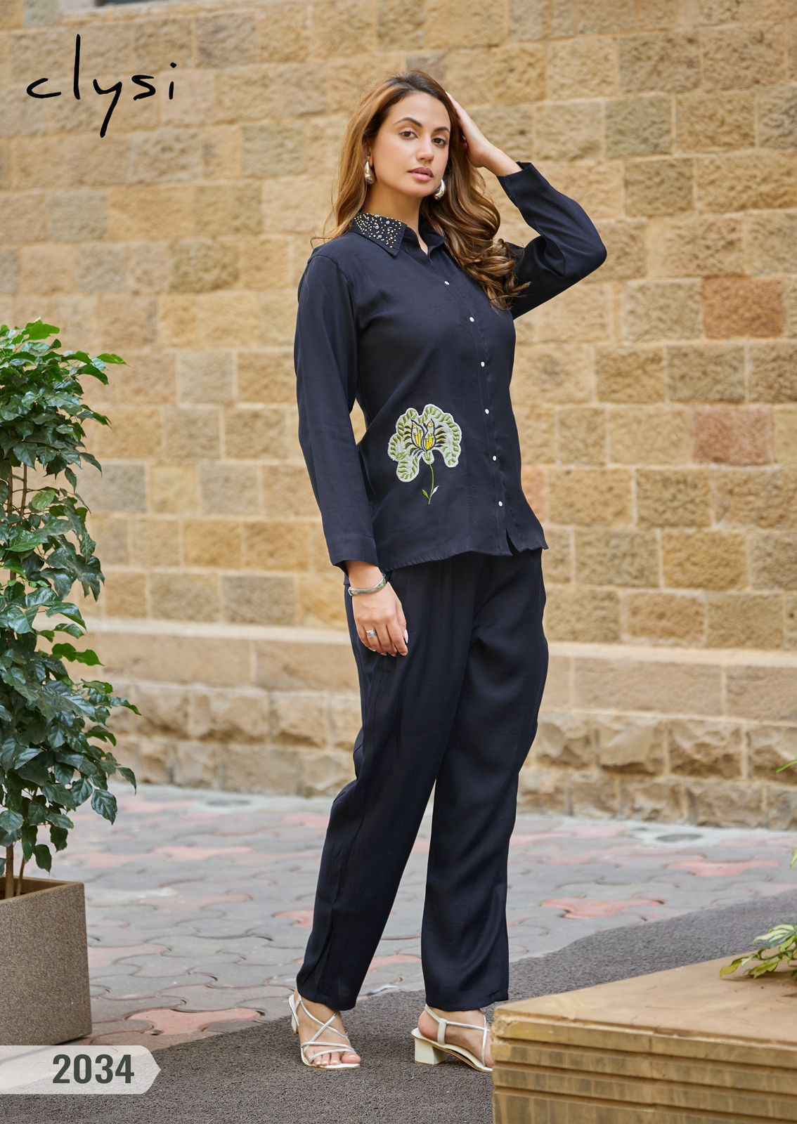 Clysi Zaira Viscose Silk Top With Bottom (6 pcs Catalogue)
