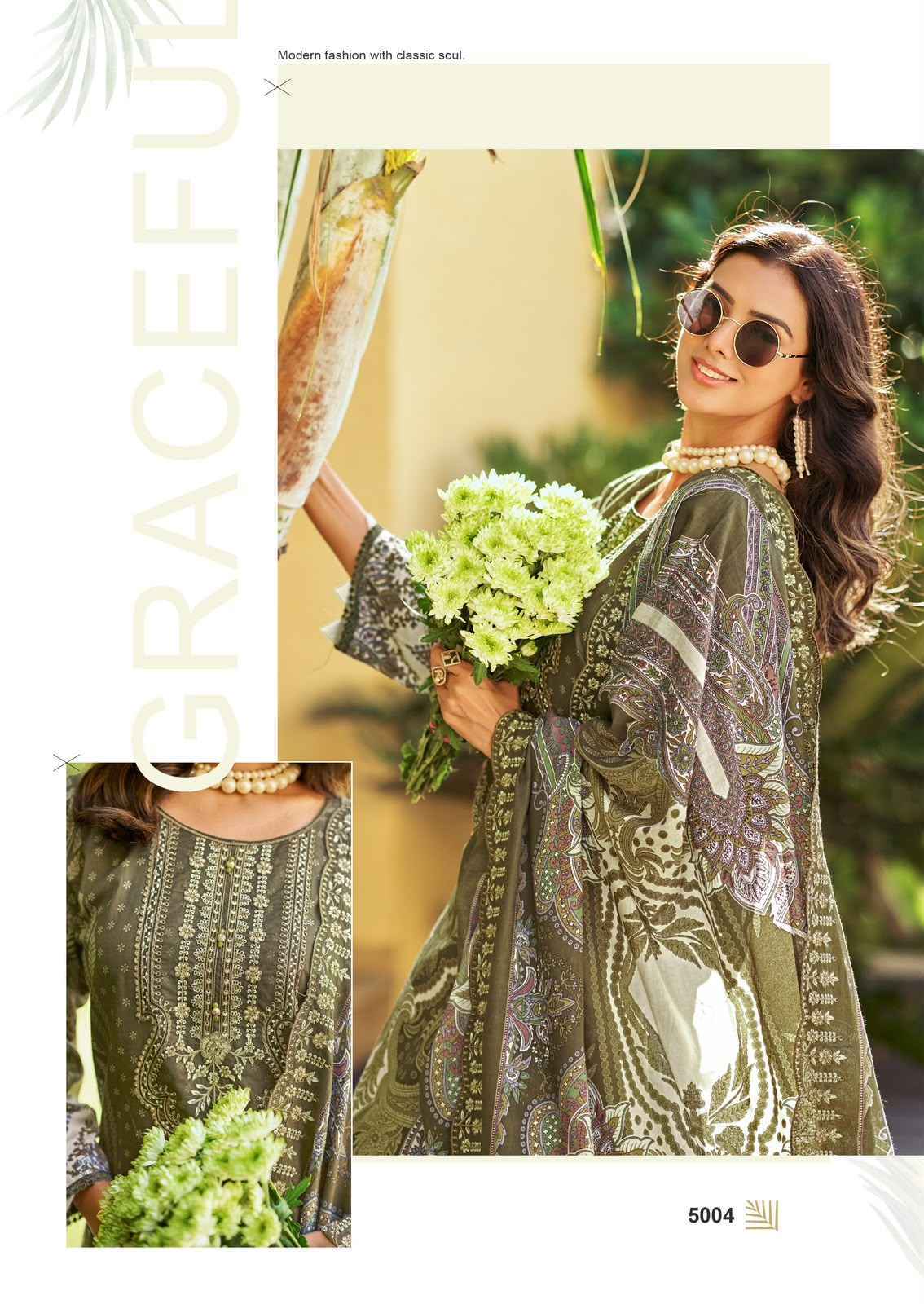 Cosmos Needle Wonder Vol-5 Lawn Cotton Dress Material (8 pcs Catalogue)
