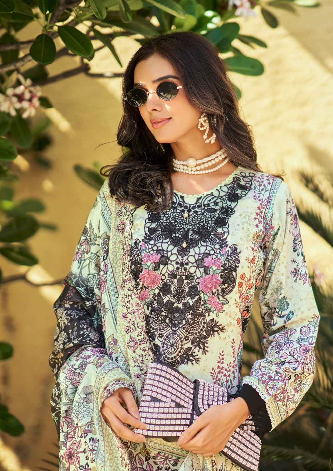 Cosmos Needle Wonder Vol-5 Lawn Cotton Dress Material (8 pcs Catalogue)