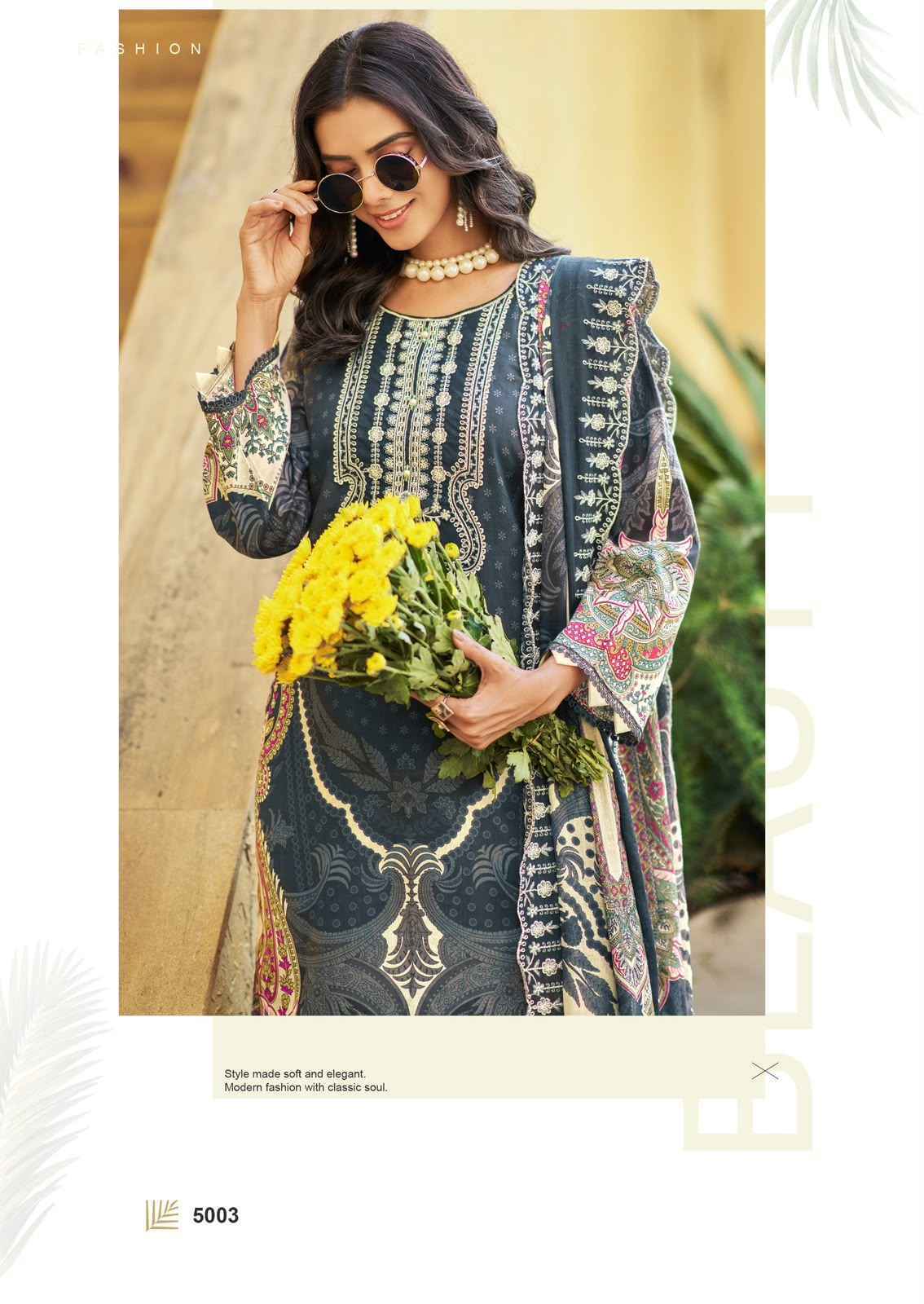 Cosmos Needle Wonder Vol-5 Lawn Cotton Dress Material (8 pcs Catalogue)