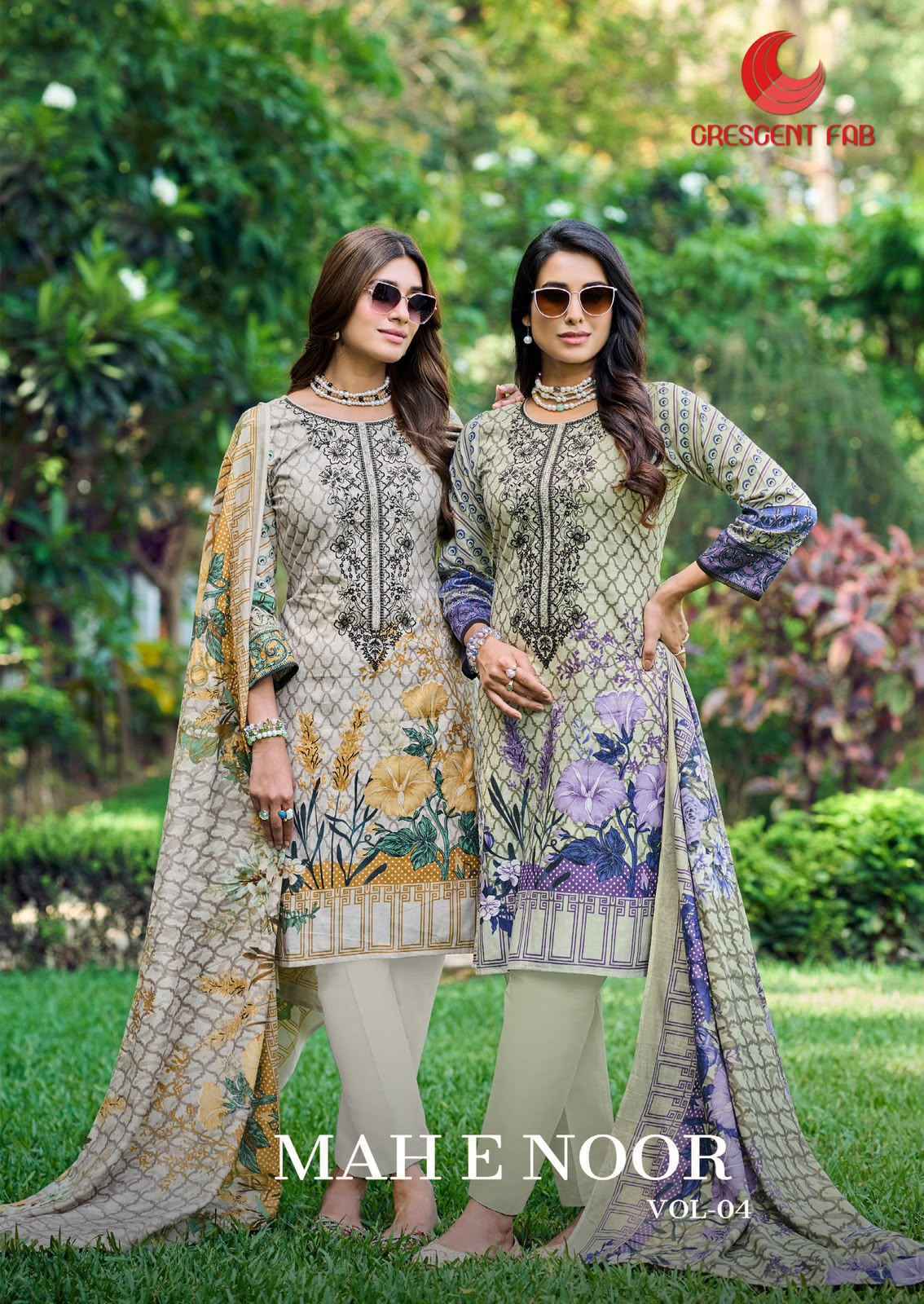 Crescent Fab Mah E Noor Vol-4 Lawn Dress Material (6 Pc Catalouge)