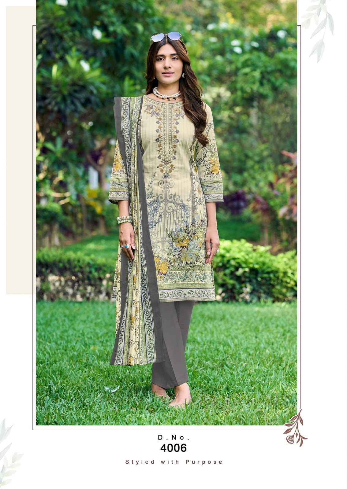 Crescent Fab Mah E Noor Vol-4 Lawn Dress Material (6 Pc Catalouge)