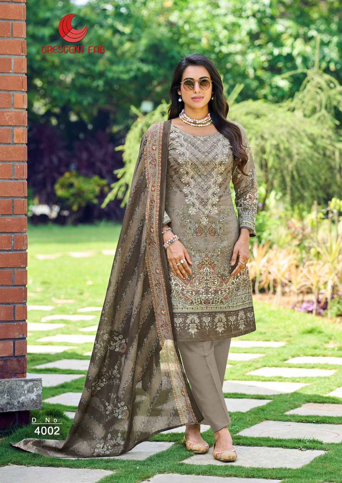 Crescent Fab Mah E Noor Vol-4 Lawn Dress Material (6 Pc Catalouge)