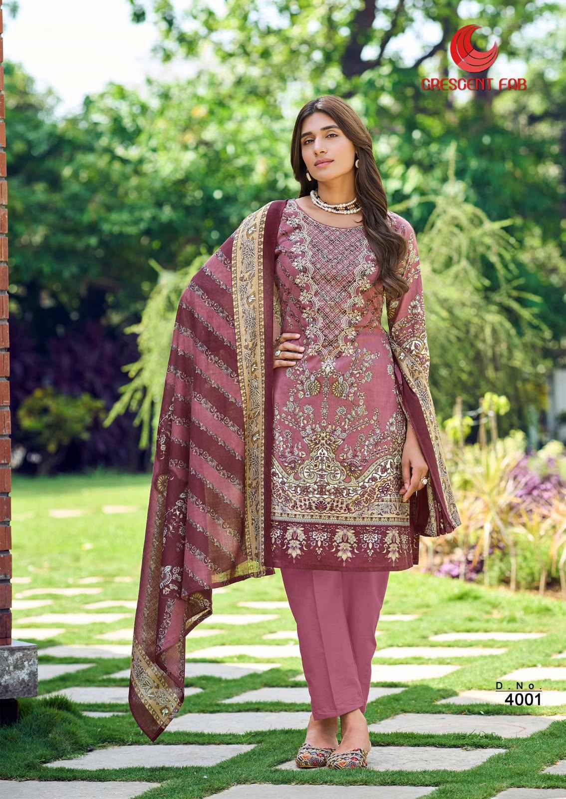 Crescent Fab Mah E Noor Vol-4 Lawn Dress Material (6 Pc Catalouge)