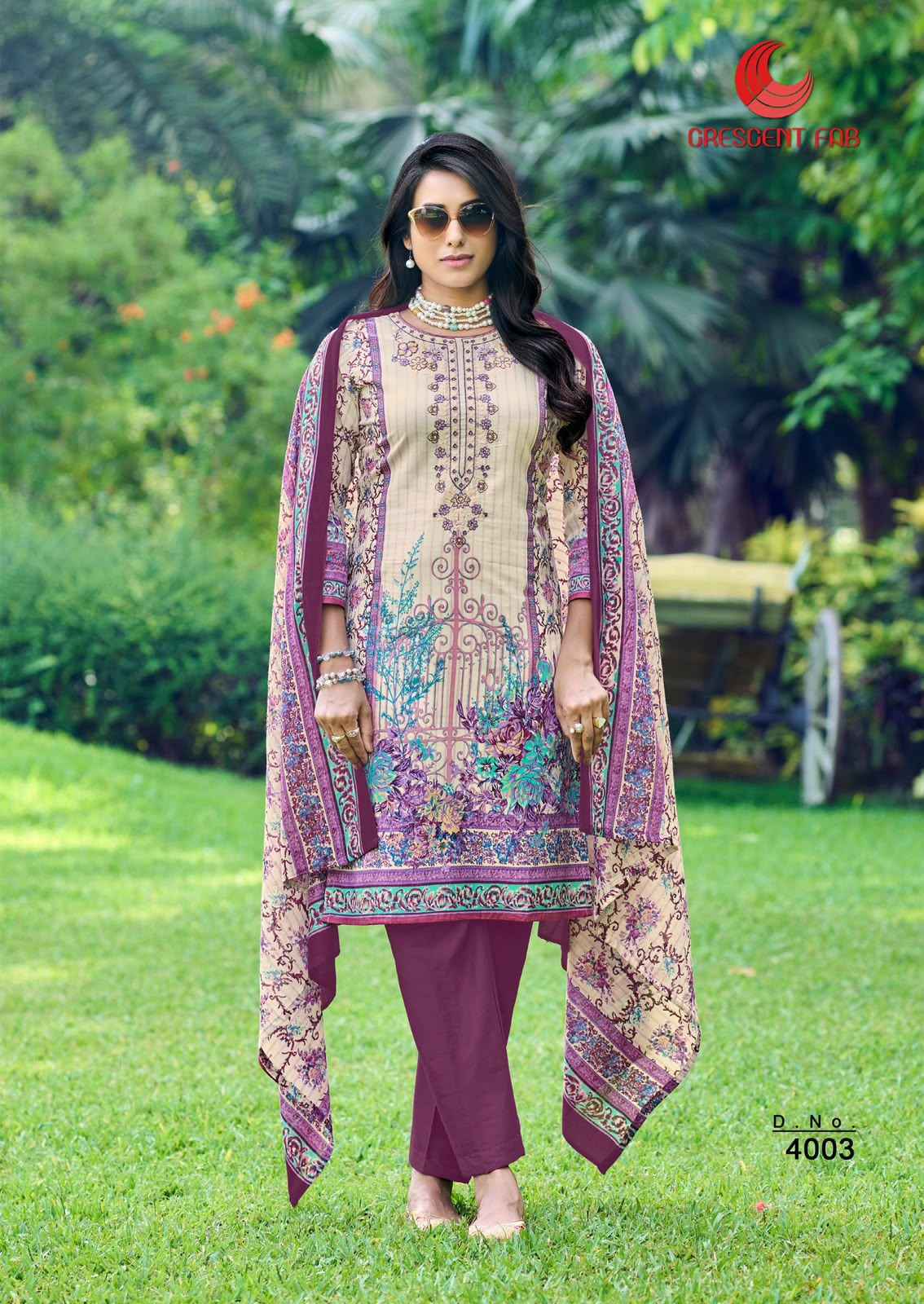 Crescent Fab Mah E Noor Vol-4 Lawn Dress Material (6 Pc Catalouge)