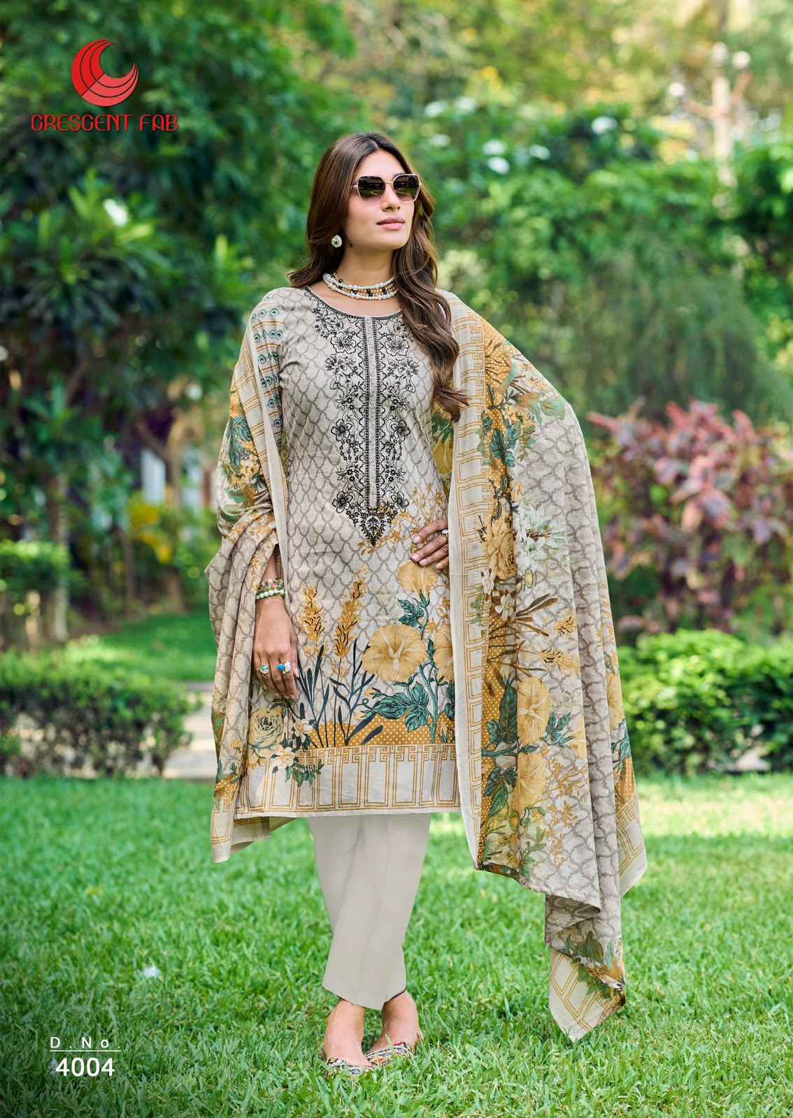 Crescent Fab Mah E Noor Vol-4 Lawn Dress Material (6 Pc Catalouge)