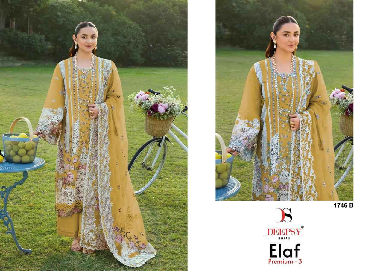 Deepsy Elaf Premium Vol-3 D No 1746 Cotton Dress Material (4 pcs Catalogue)