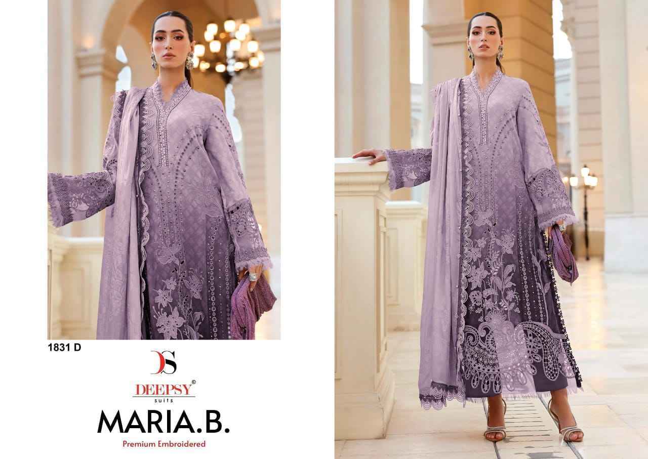 Deepsy Maria B Premium Embroidered D No-1831 Cotton Dress Material (4 pcs Catalogue)