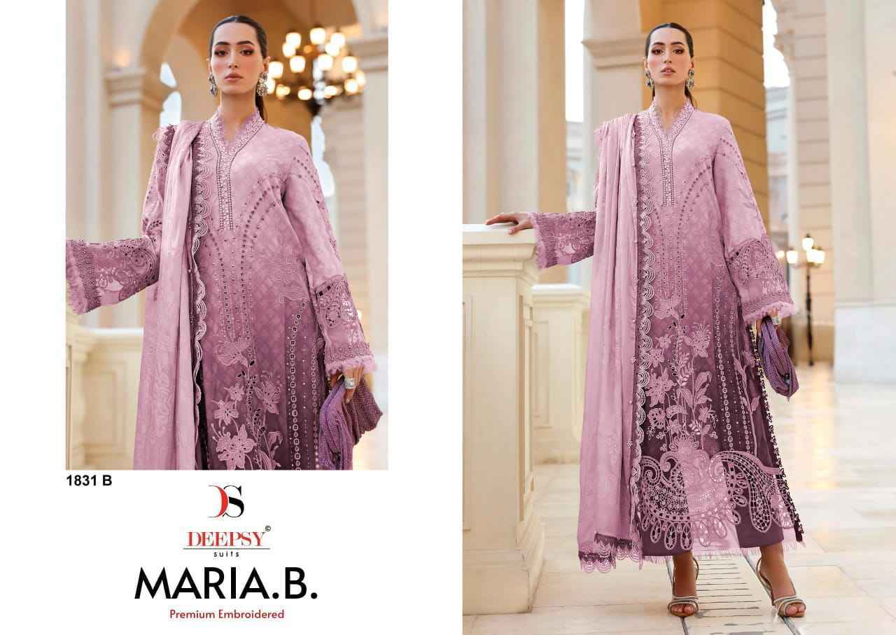 Deepsy Maria B Premium Embroidered D No-1831 Cotton Dress Material (4 pcs Catalogue)