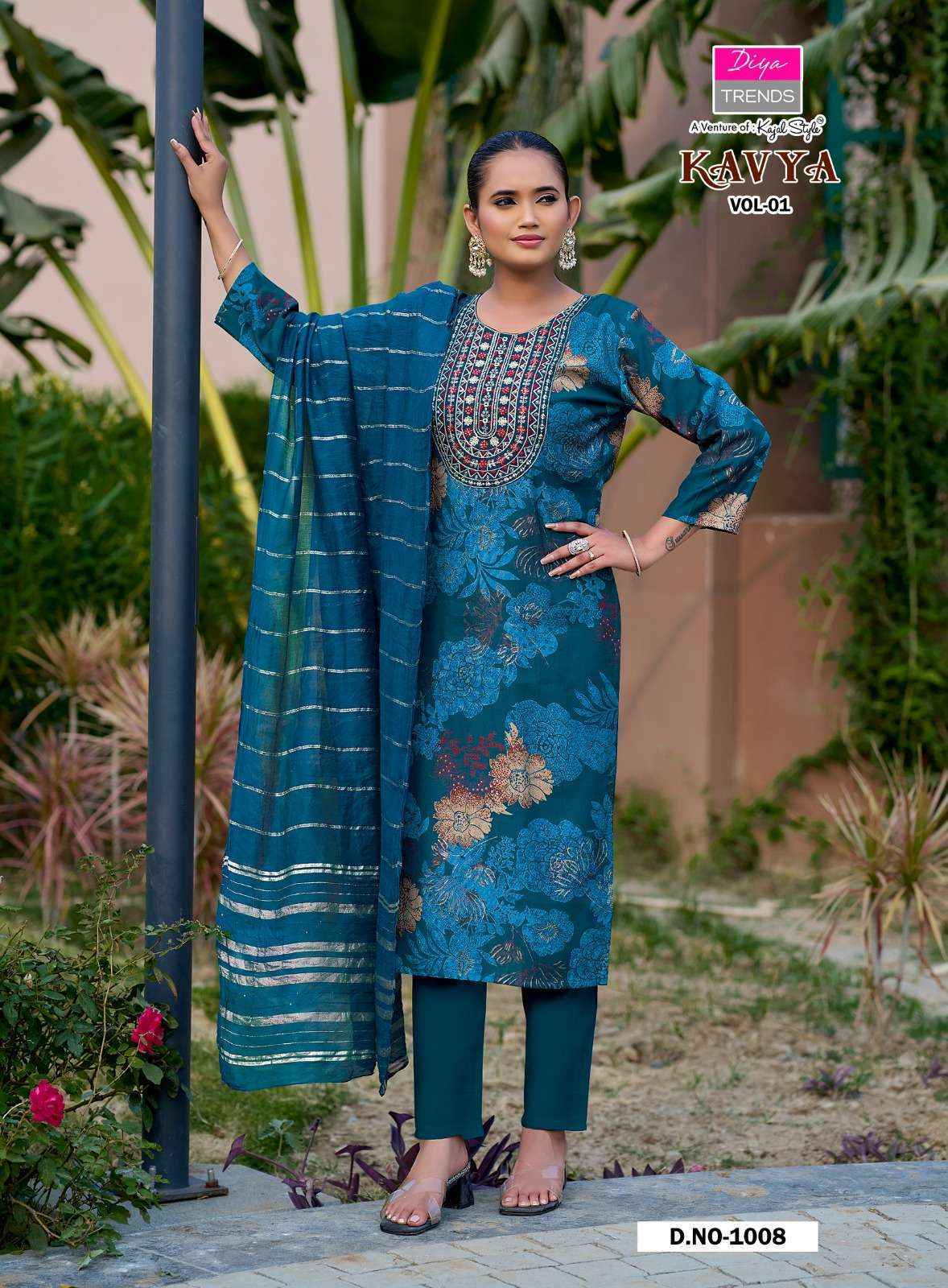 Diya Trends Kavya Vol 1 Silk Kurti Combo 8 pcs Catalogue