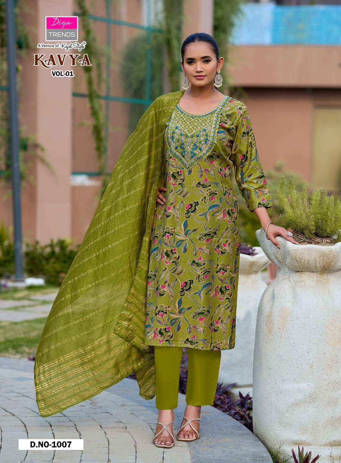 Diya Trends Kavya Vol 1 Silk Kurti Combo 8 pcs Catalogue