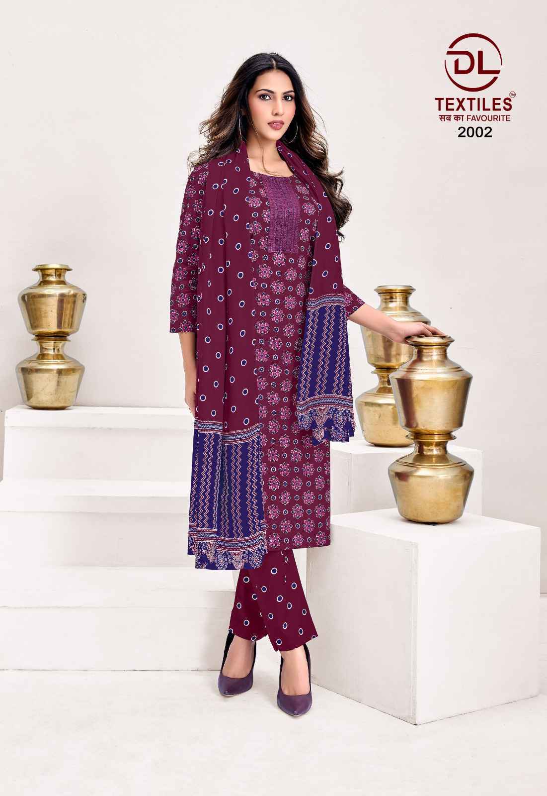 DL Textiles Ajrakh Vol-2 Readymade Cotton Dress (8 pcs Catalogue)