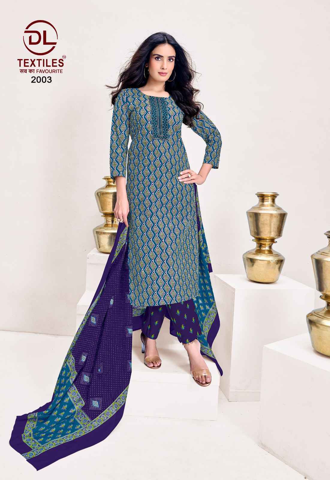 DL Textiles Ajrakh Vol-2 Readymade Cotton Dress (8 pcs Catalogue)