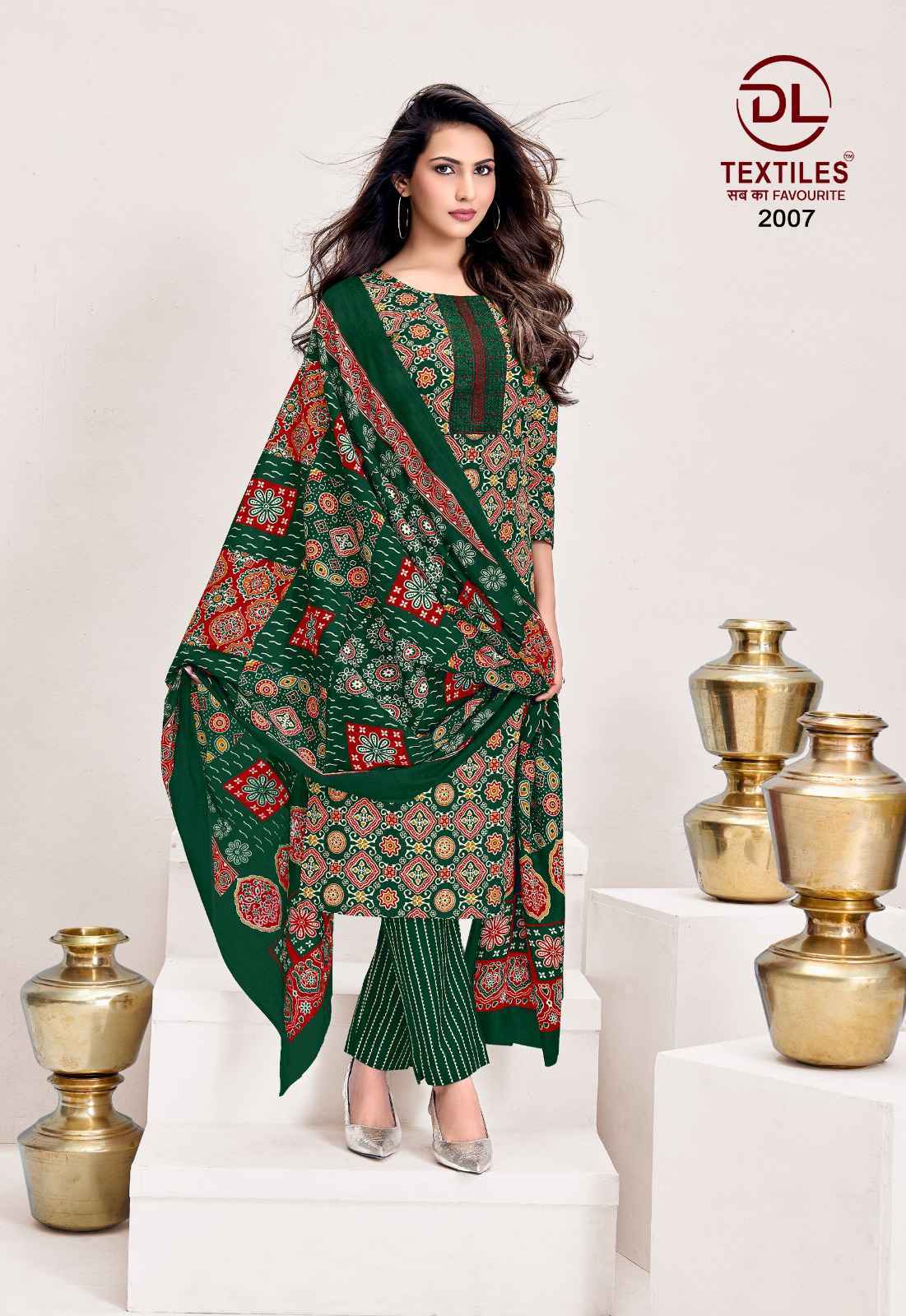DL Textiles Ajrakh Vol-2 Readymade Cotton Dress (8 pcs Catalogue)
