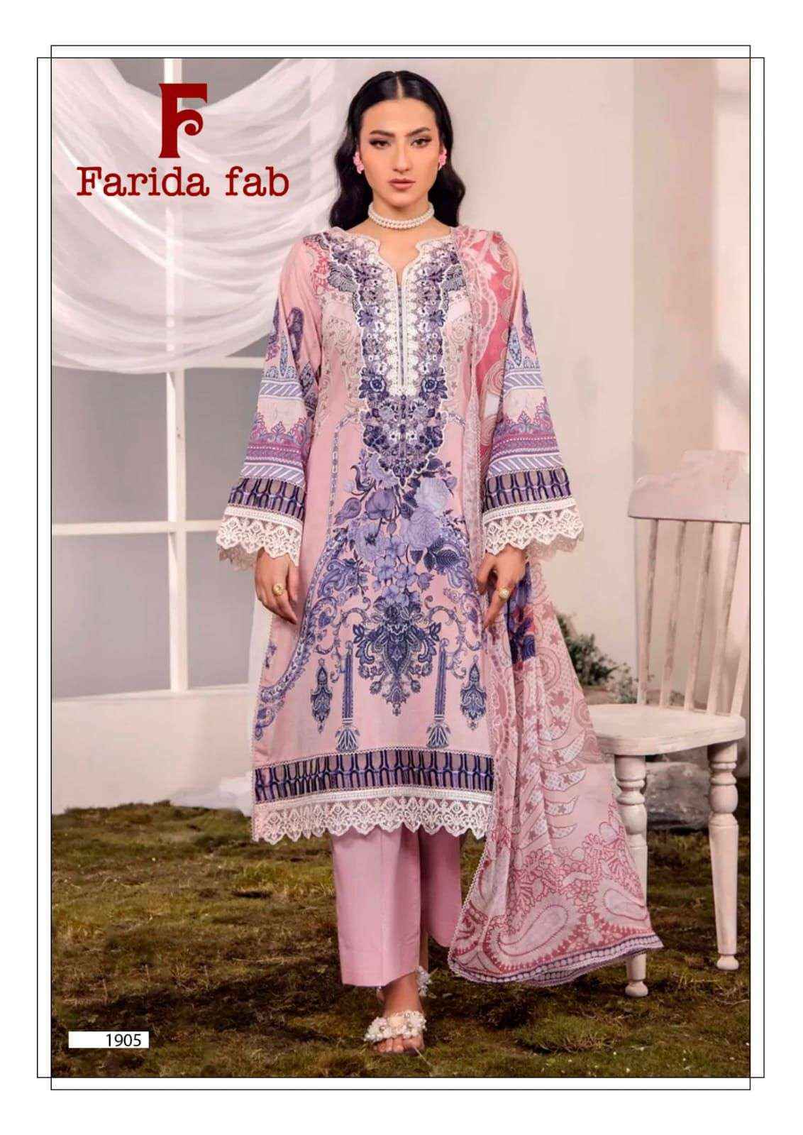 Farida Fab Chevron Vol-19 Cotton Dress Material (6 pcs Catalogue)