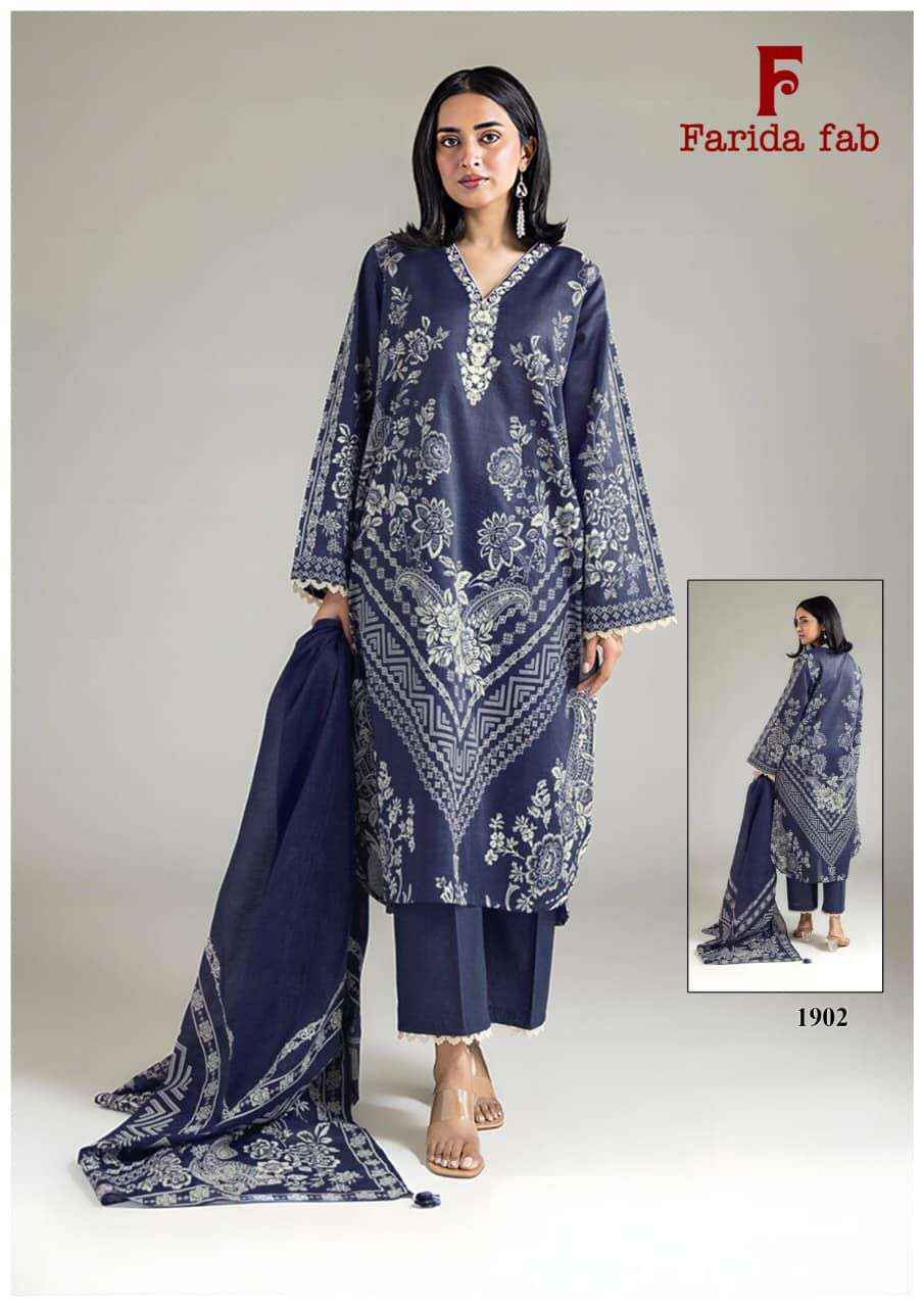 Farida Fab Firdaus Queen Vol-19 Cotton Dress Material (6 pcs Catalogue)