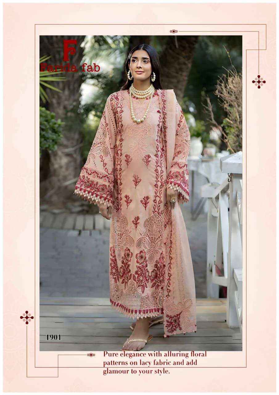 Farida Fab Firdaus Queen Vol-19 Cotton Dress Material (6 pcs Catalogue)