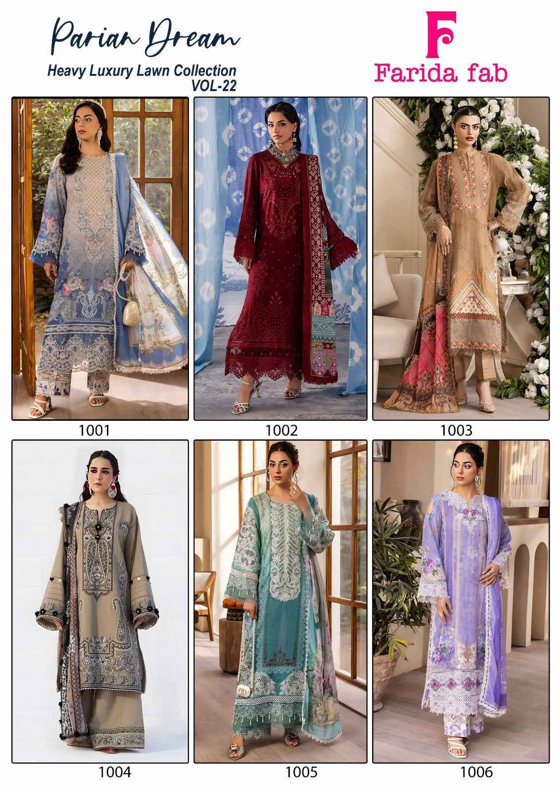 Farida Fab Parian Dream Vol-22 Cotton Dress Material (6 pcs Catalogue)