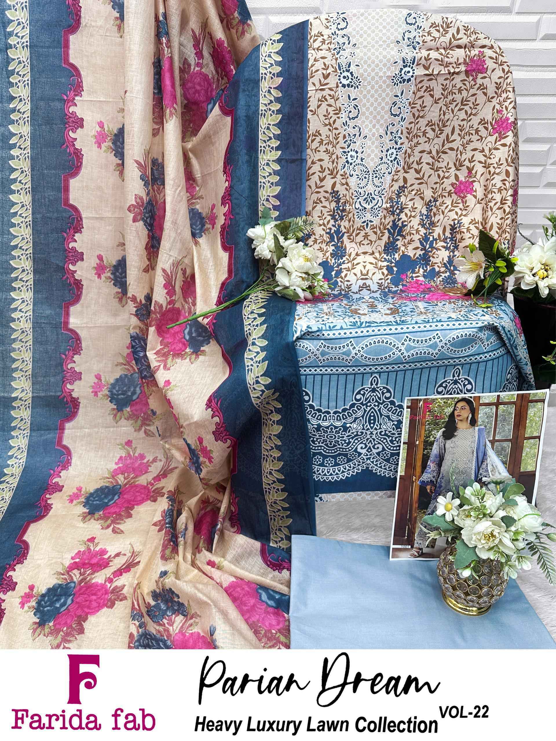 Farida Fab Parian Dream Vol-22 Cotton Dress Material (6 pcs Catalogue)
