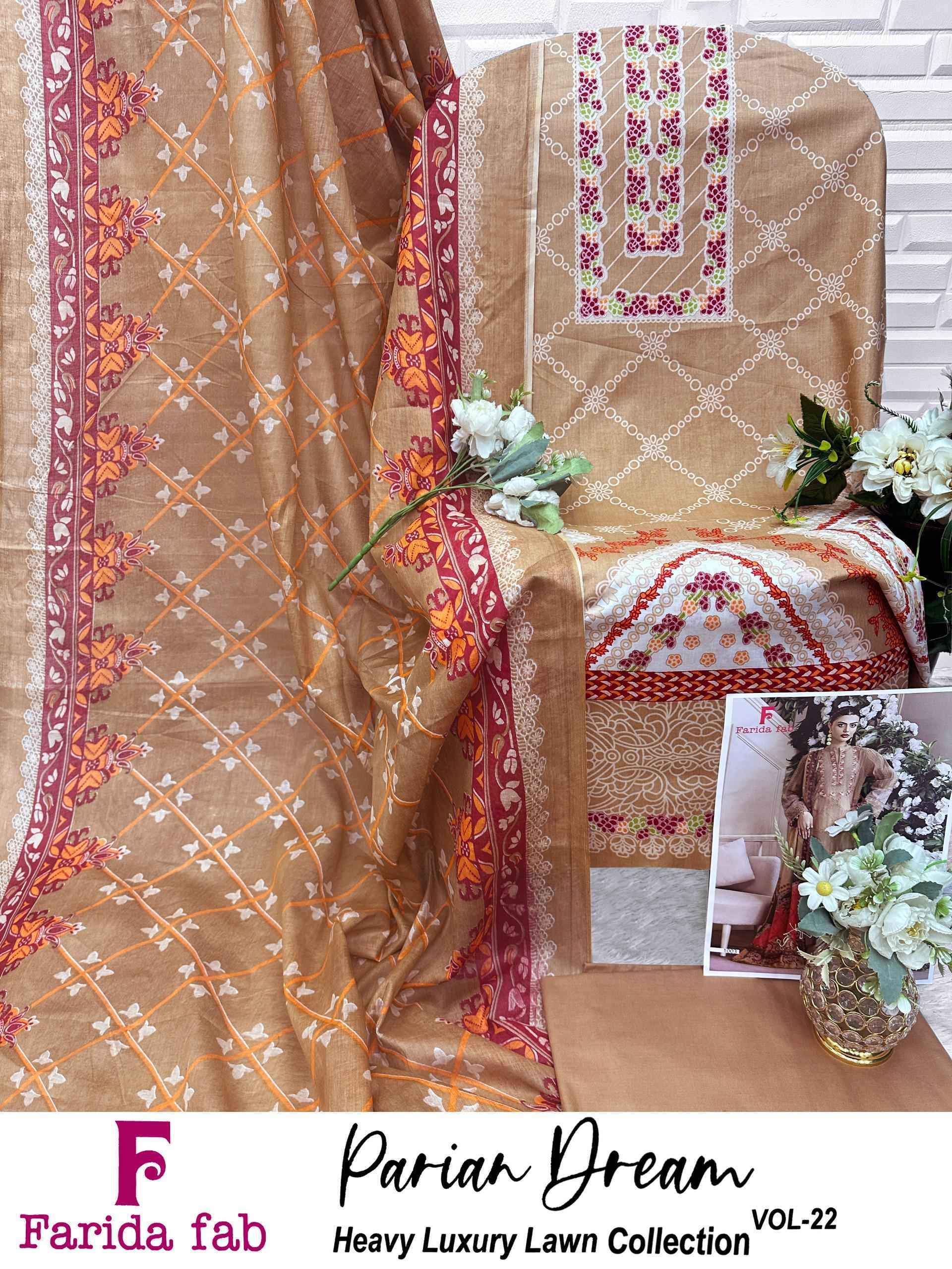 Farida Fab Parian Dream Vol-22 Cotton Dress Material (6 pcs Catalogue)