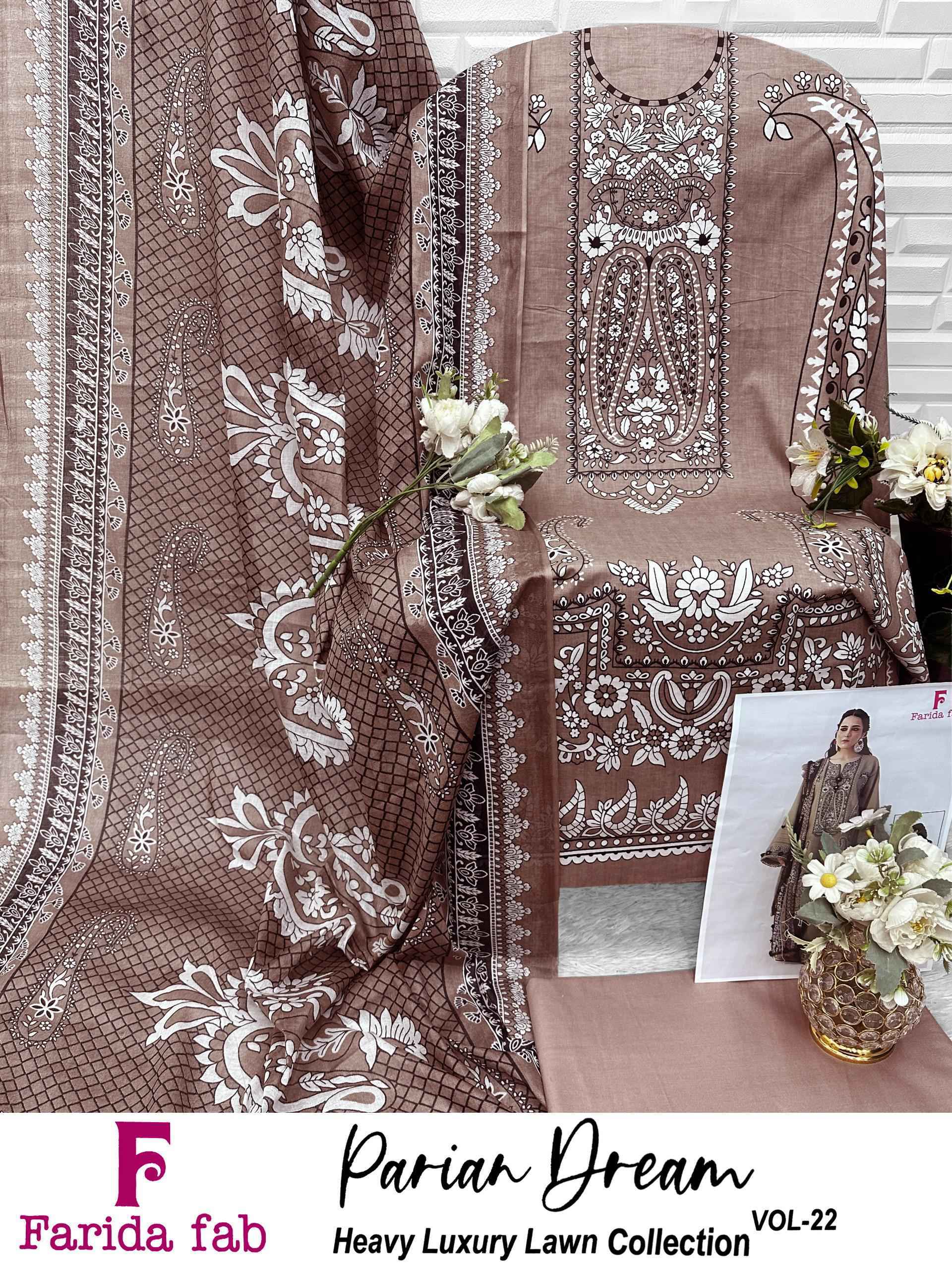 Farida Fab Parian Dream Vol-22 Cotton Dress Material (6 pcs Catalogue)