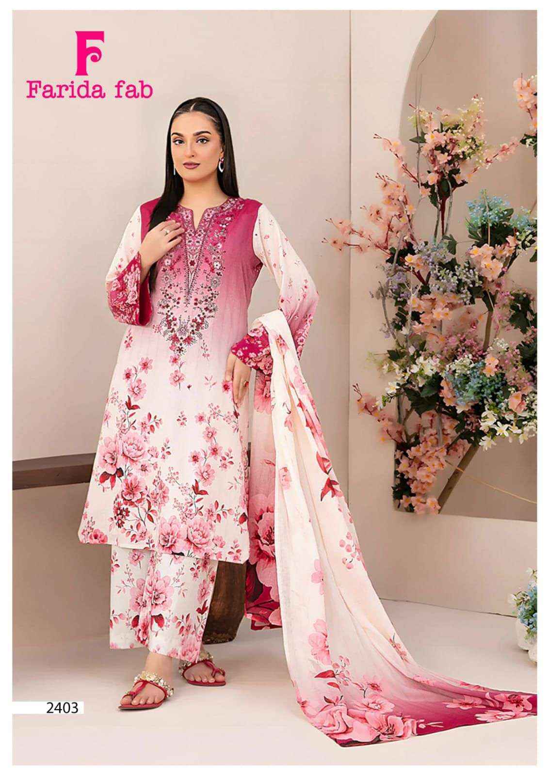 Farida Fab Parian Dream Vol-24 Cotton Dress Material (6 pcs Catalogue)