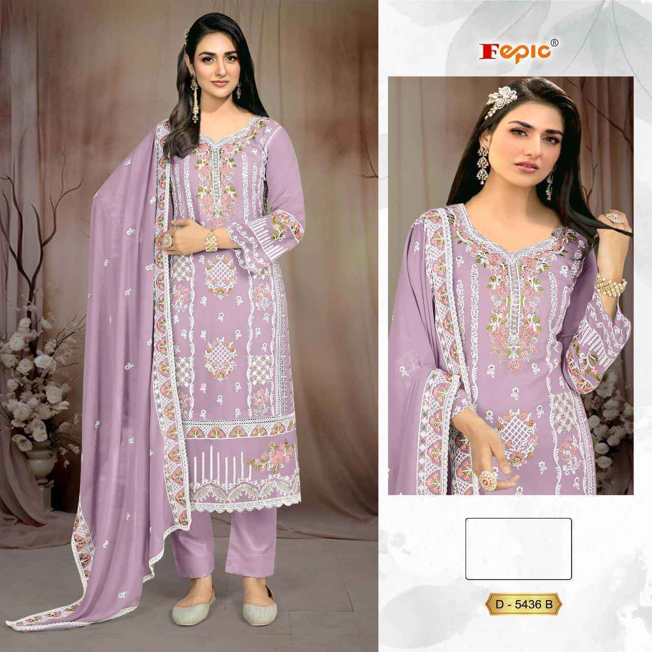 Fepic Rosemeen-5436 Georgette Dress Material (4 pcs Catalogue)