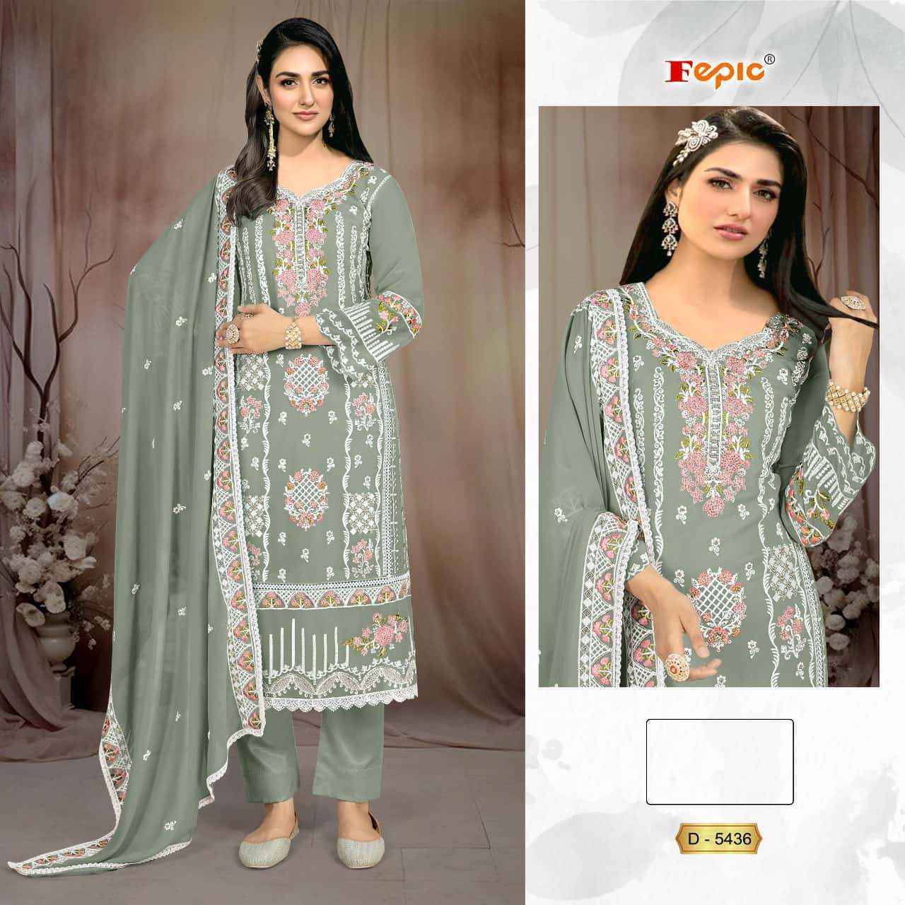 Fepic Rosemeen-5436 Georgette Dress Material (4 pcs Catalogue)