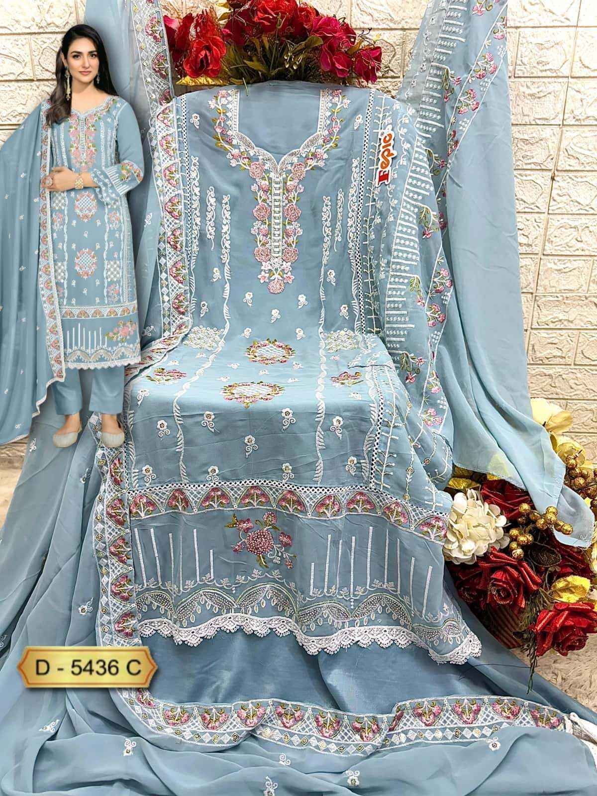 Fepic Rosemeen-5436 Georgette Dress Material (4 pcs Catalogue)
