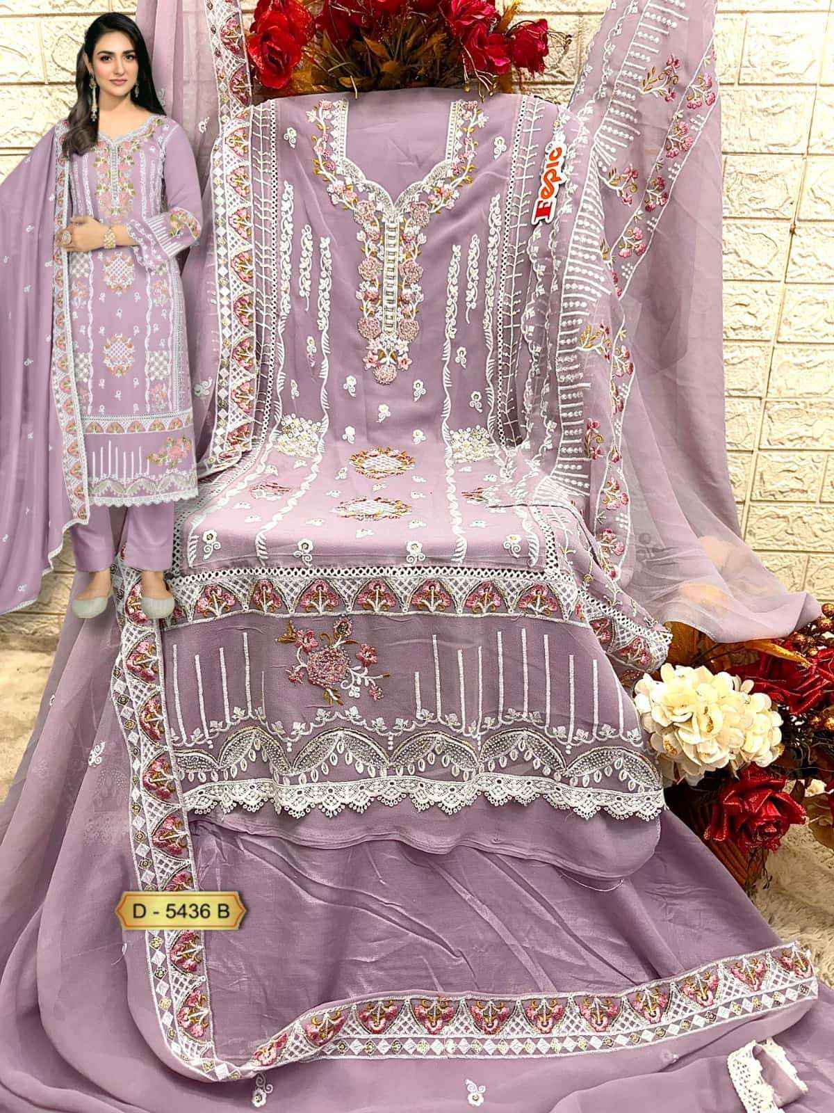 Fepic Rosemeen-5436 Georgette Dress Material (4 pcs Catalogue)