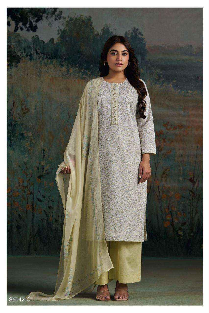 Ganga Ekanta-S5042 Cotton Dress Material (4 pcs Catalogue)