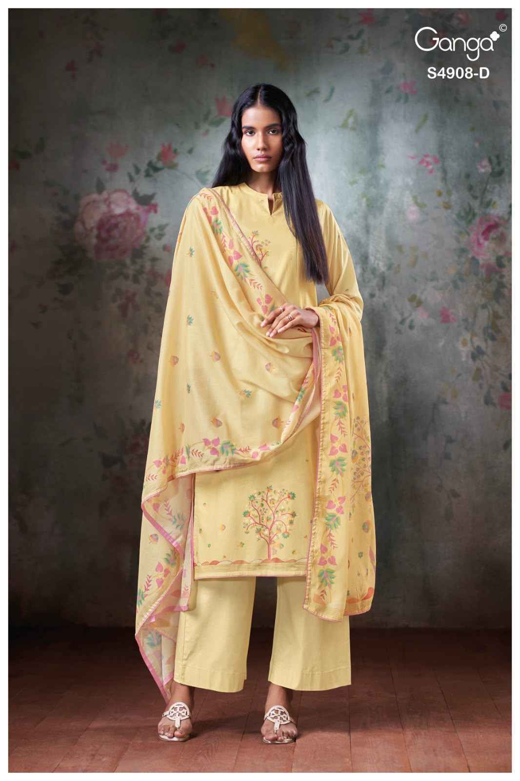 Ganga Elyndria-4908 Cotton Dress Material (4 pcs Catalogue)