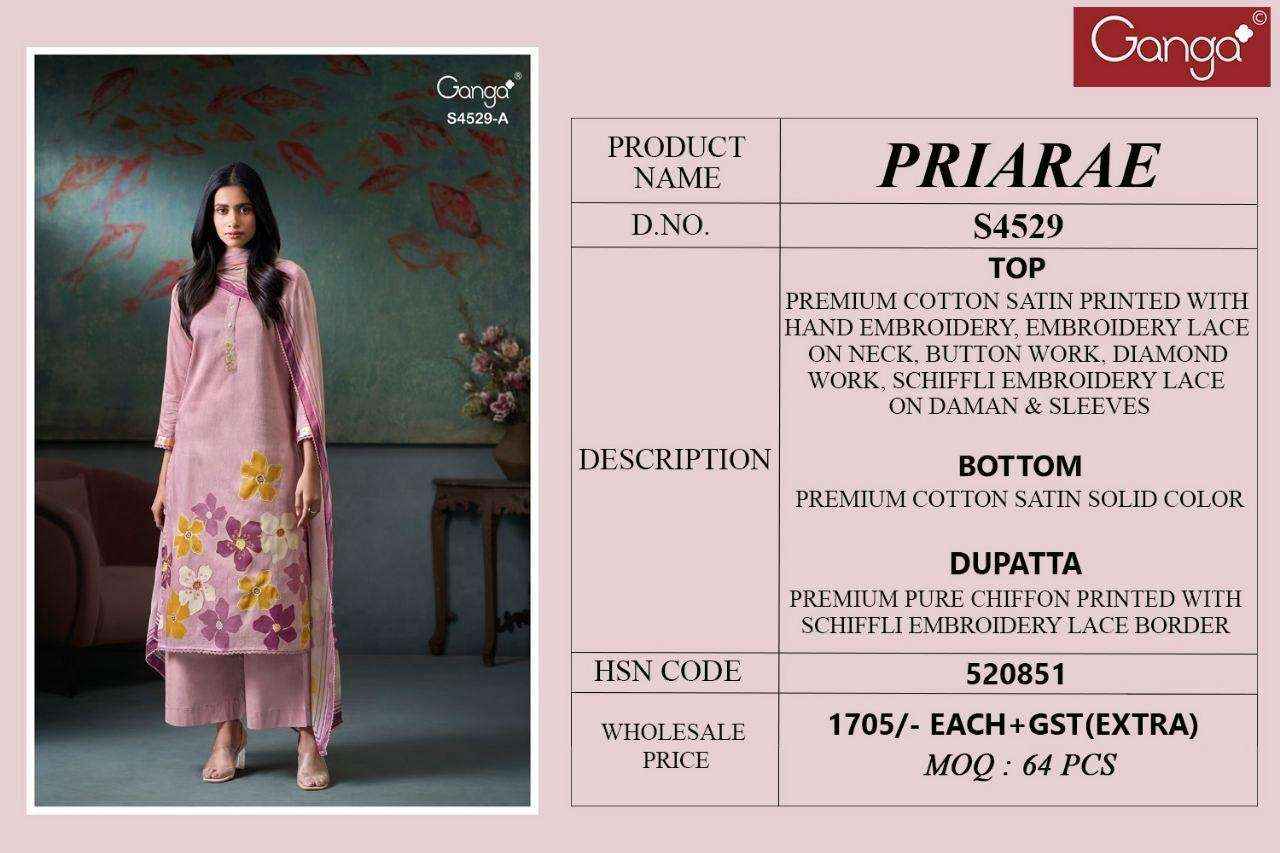 Ganga Indratha-5008 Cotton Dress Material (4 pcs Catalogue)