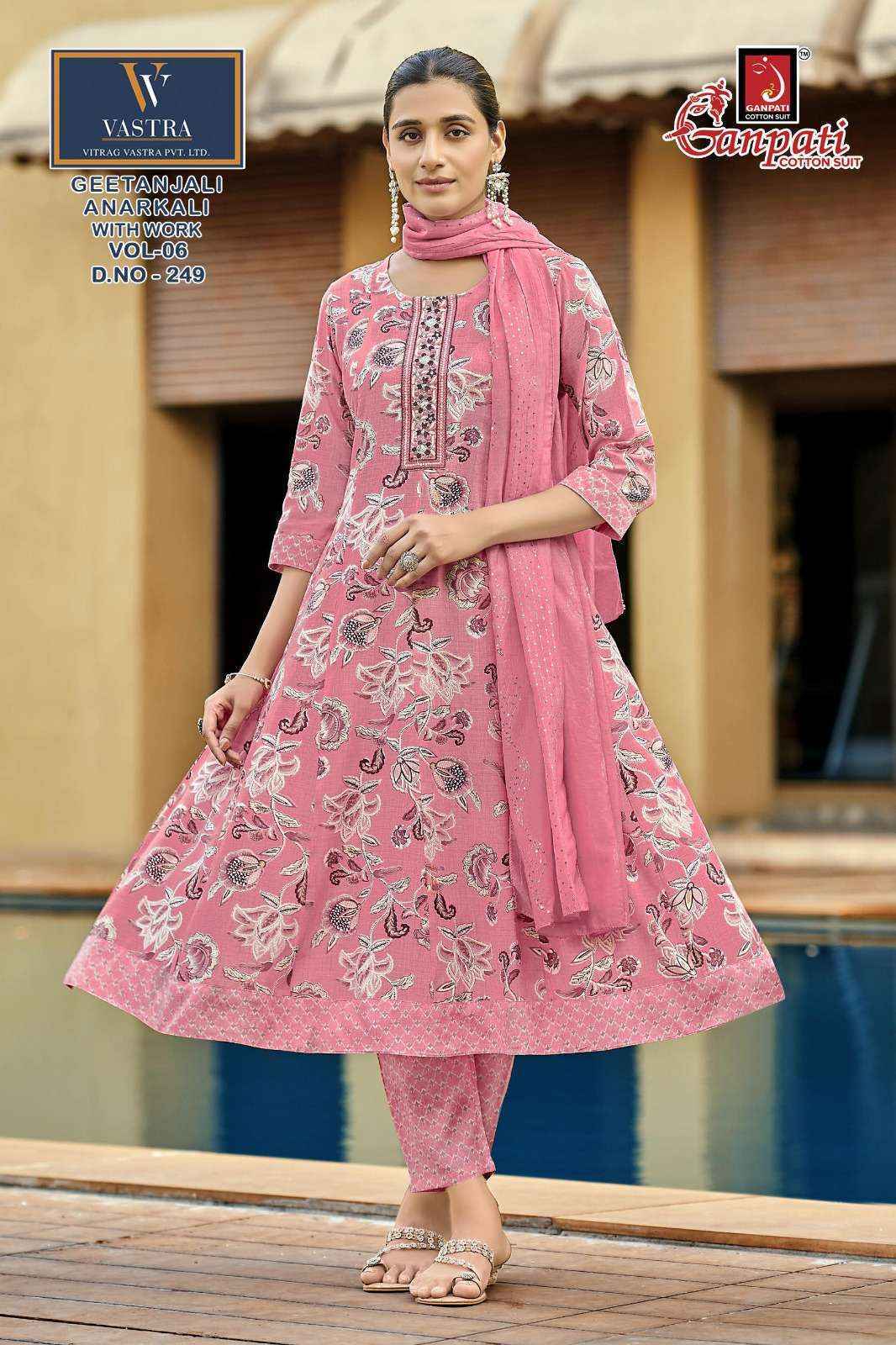 Ganpati Geetanjali Anarkali Vol-6 Readymade Rayon Dress (10 pcs Catalogue)