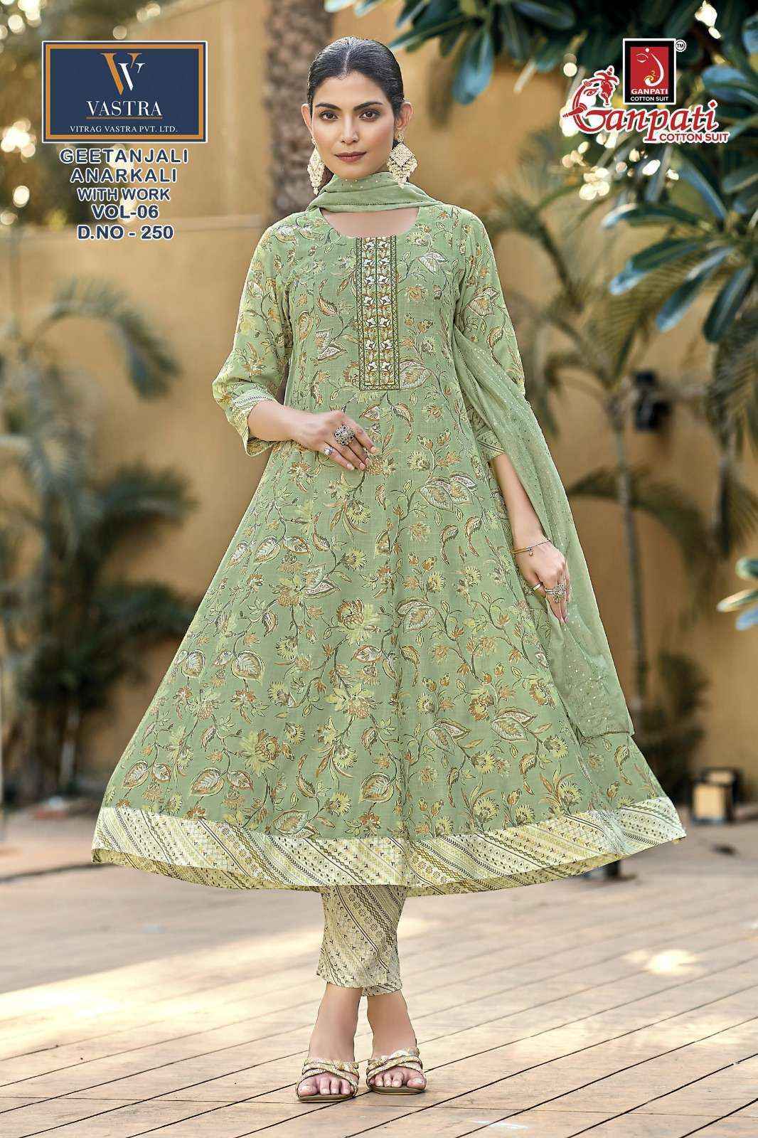 Ganpati Geetanjali Anarkali Vol-6 Readymade Rayon Dress (10 pcs Catalogue)