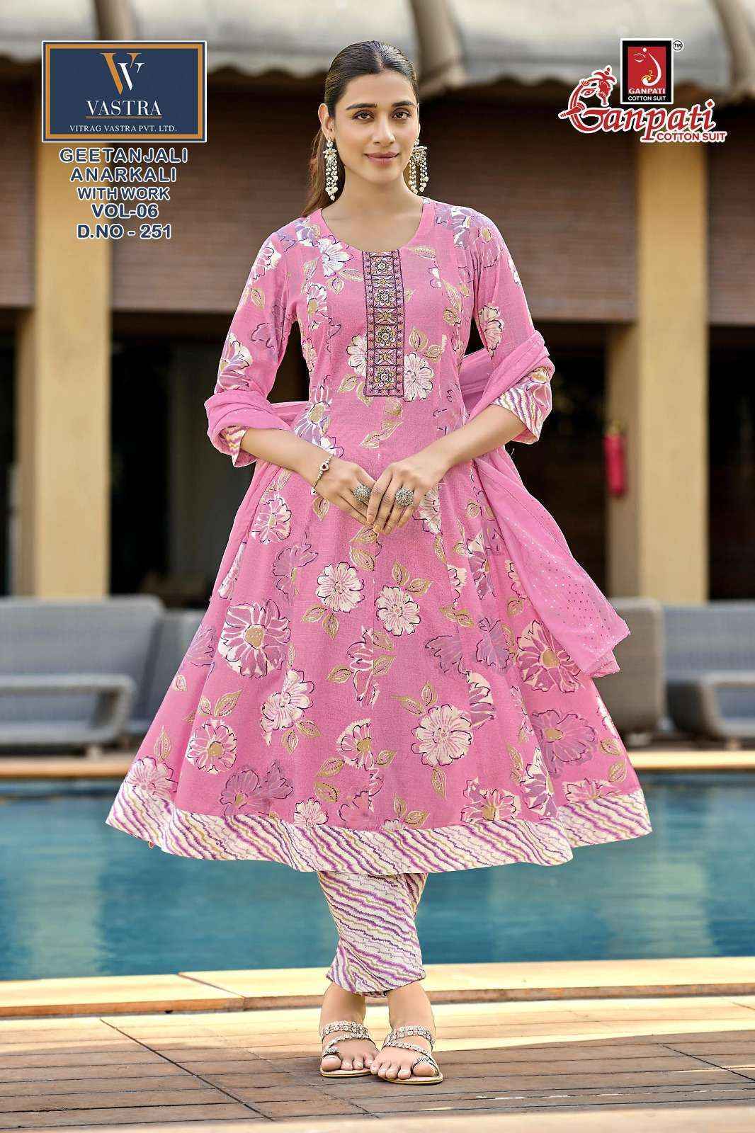 Ganpati Geetanjali Anarkali Vol-6 Readymade Rayon Dress (10 pcs Catalogue)