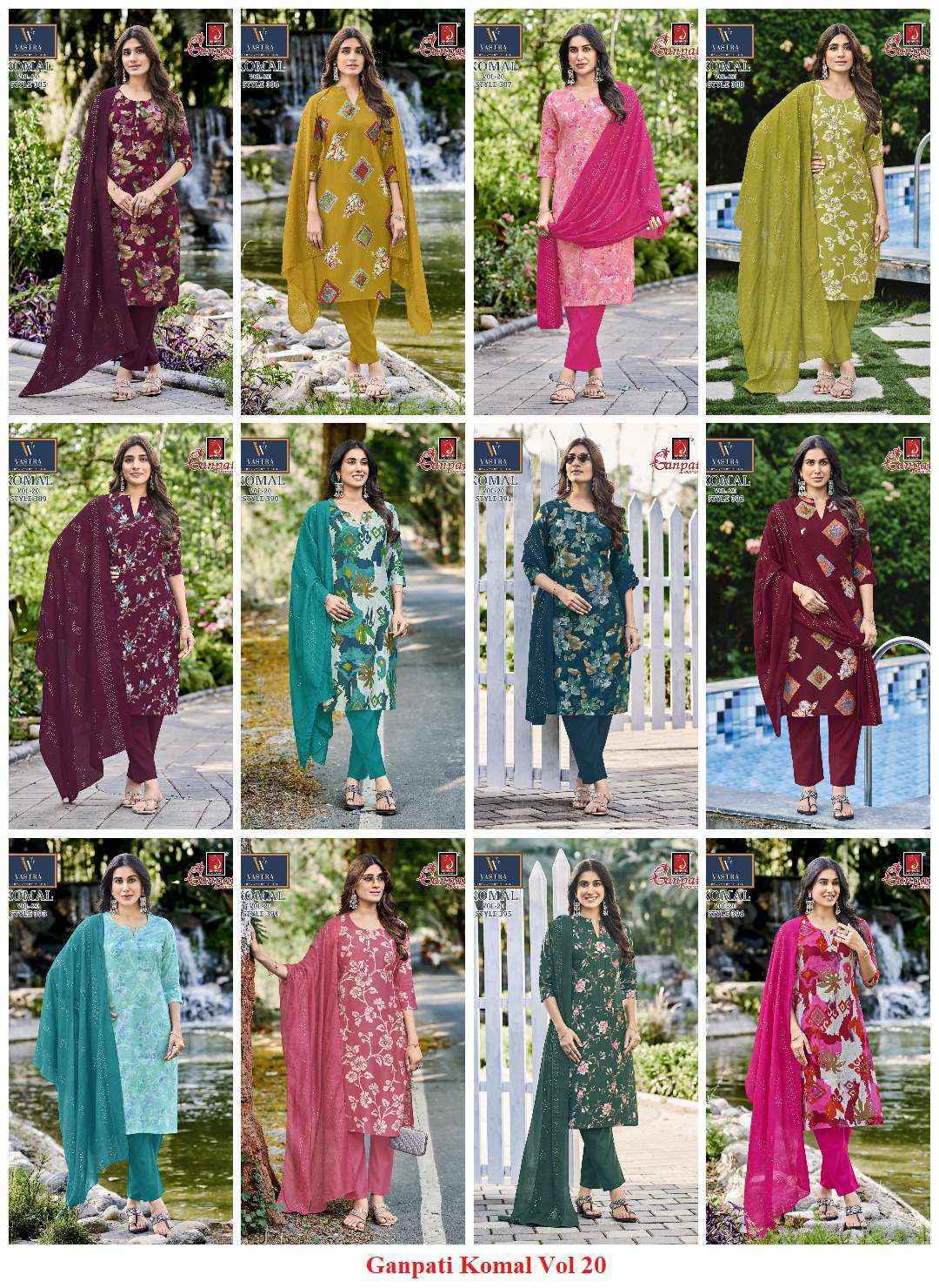 Ganpati Komal Vol-20 Readymade Cotton Dress (12 pcs Catalogue)