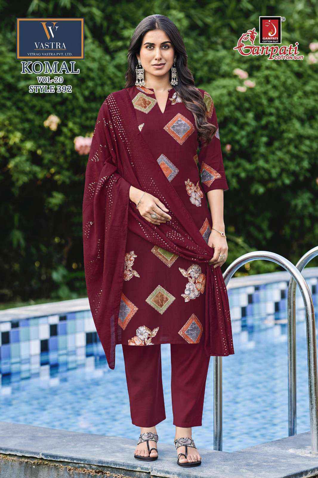 Ganpati Komal Vol-20 Readymade Cotton Dress (12 pcs Catalogue)