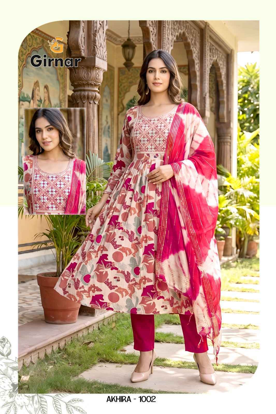 Girnar Akhira Vol-1 Vertican Foil Readymade Suit (8 pcs Catalogue)
