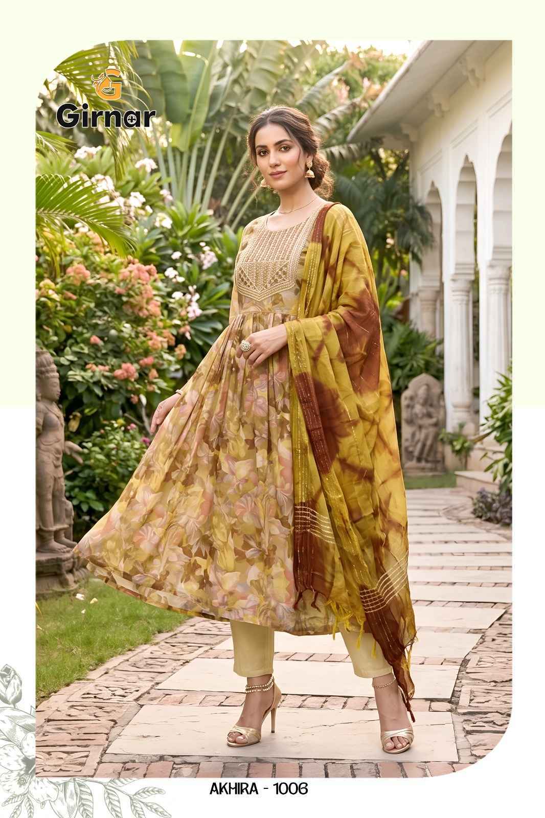 Girnar Akhira Vol-1 Vertican Foil Readymade Suit (8 pcs Catalogue)
