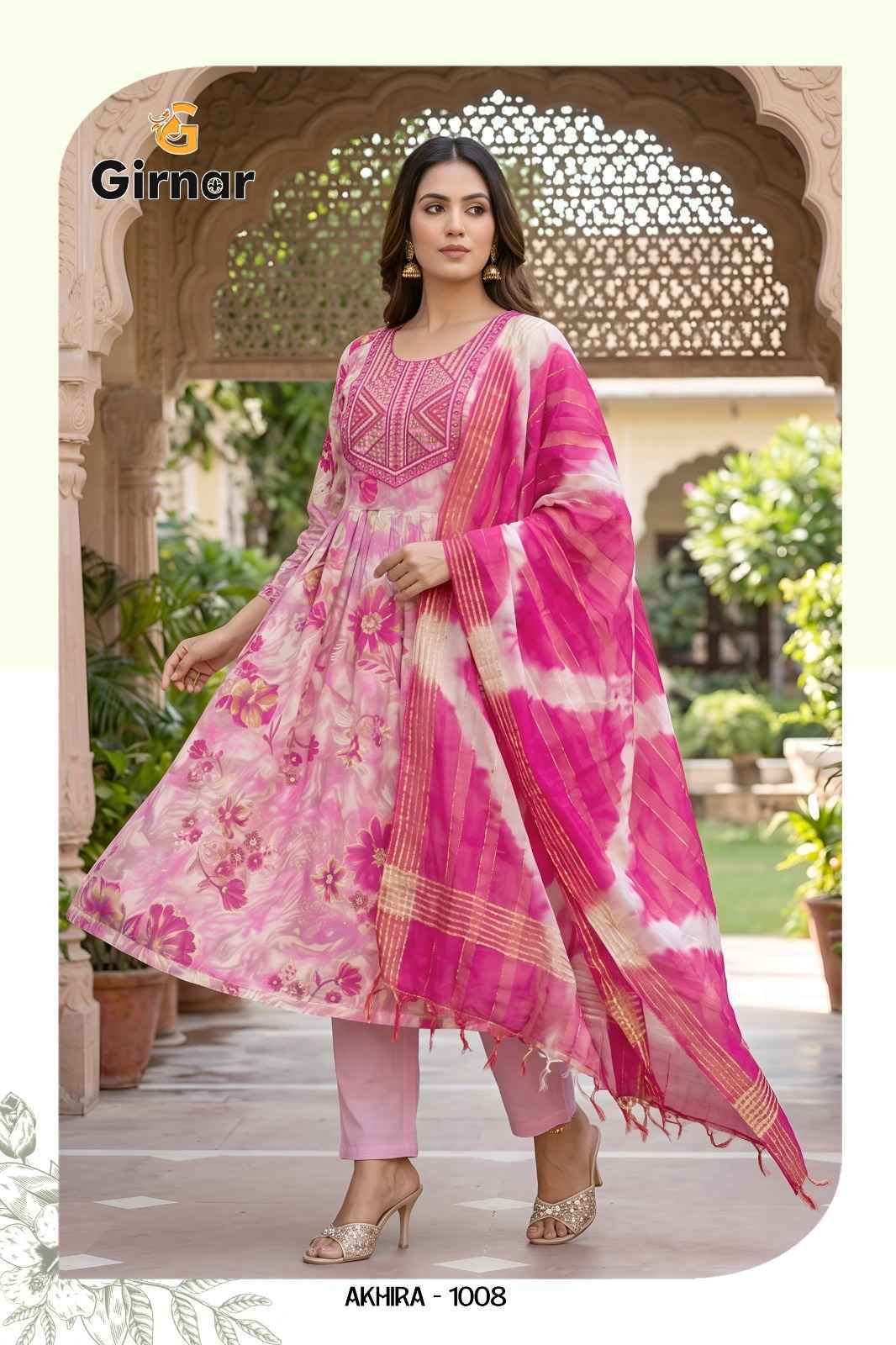 Girnar Akhira Vol-1 Vertican Foil Readymade Suit (8 pcs Catalogue)